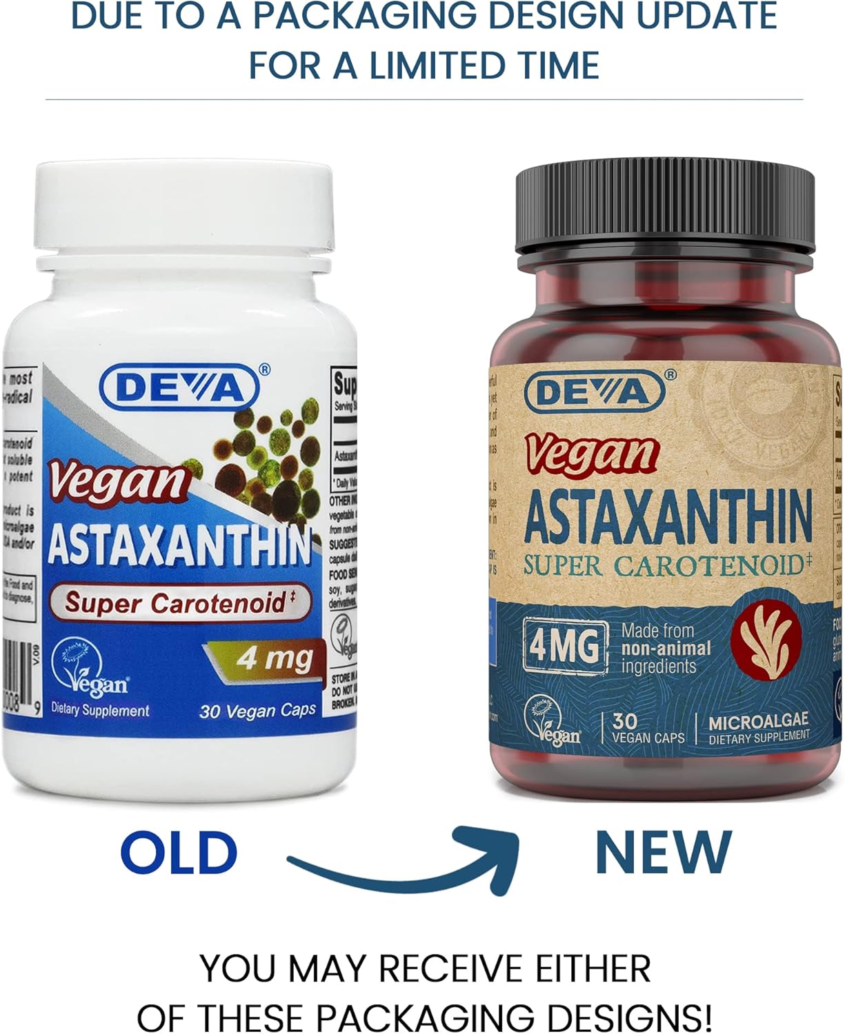 Vegan Deva Nutrition Astaxanthin 4mg Capsules - 30 Count