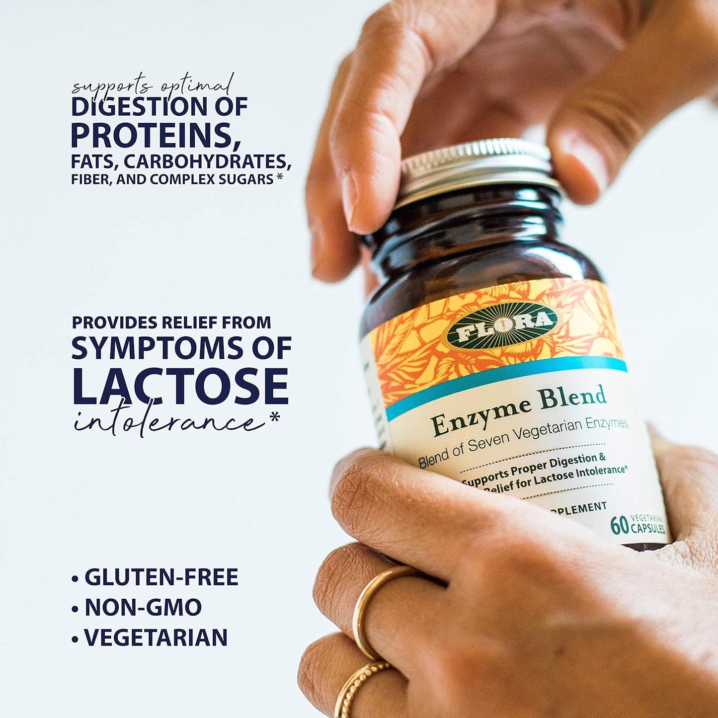 Vegan Digestive Enzyme Blend - Udo's Choice Flora Health, 90 Vegetarian Capsules