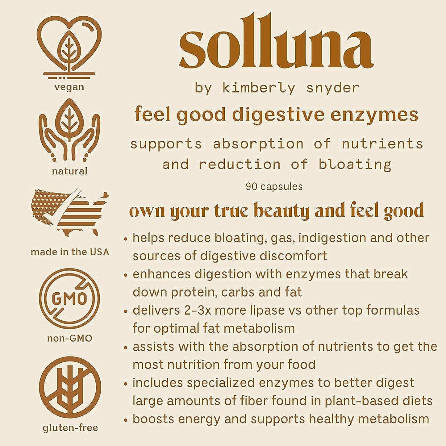 Vegan Digestive Starter Kit for Detox & Nutrient Absorption: Enzymes, Probiotics, Colon Cleanse by Solluna