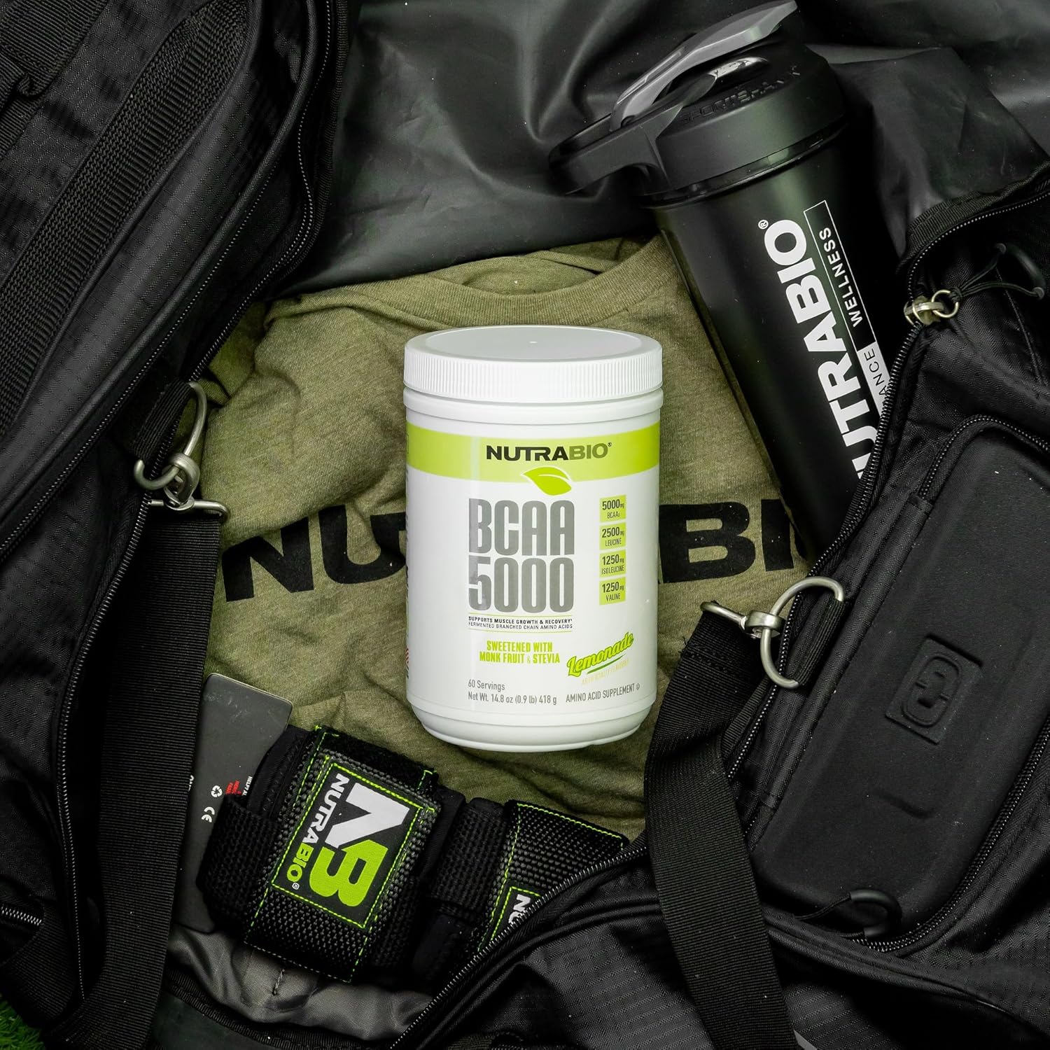 Vegan Fermented BCAA 5000 Powder - Lemonade Flavor, Gluten-Free Muscle Recovery Supplement with Natural Ingredients - 60 Servings