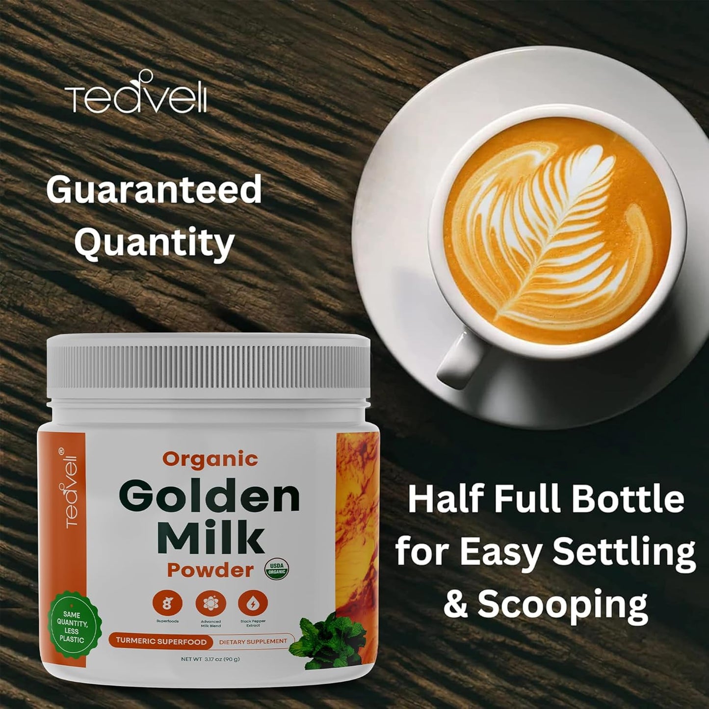 Vegan Friendly Sleep Bundle with Golden Milk and Apigenin by Teaveli - Non-GMO Sleep Aid