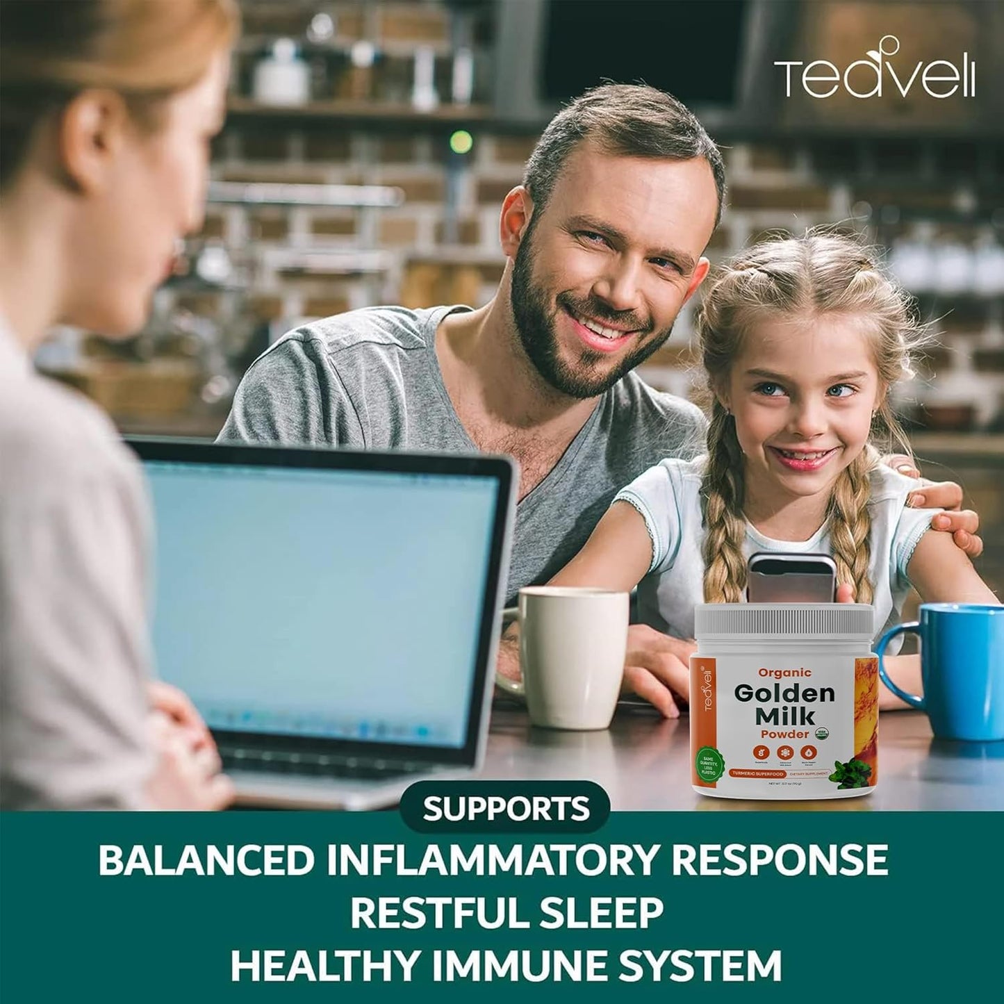 Vegan Friendly Sleep Bundle with Golden Milk and Apigenin by Teaveli - Non-GMO Sleep Aid