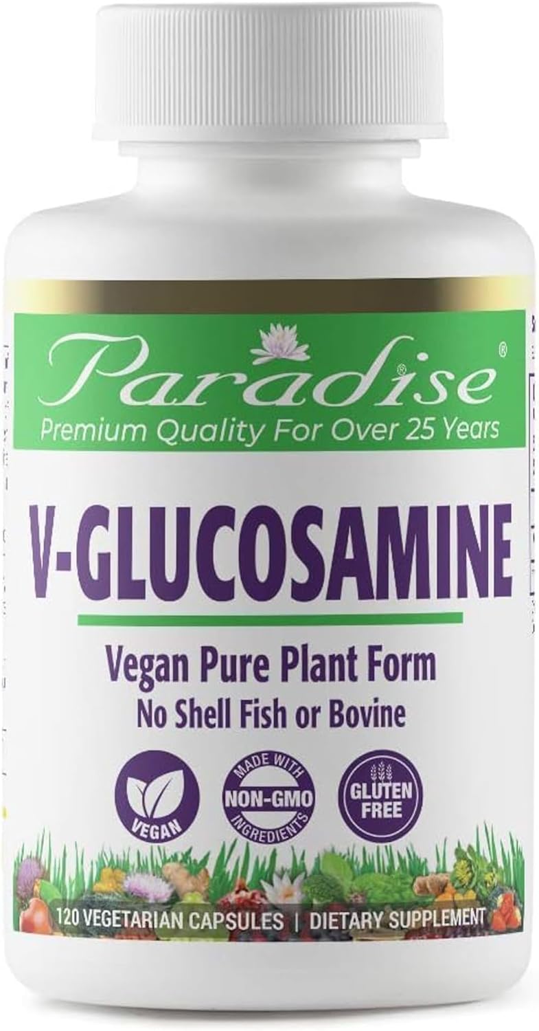Vegan Glucosamine Supplement for Tissue and Joint Health - Super Potent, Ultra Pure, Non GMO, Gluten Free - 120 Capsules