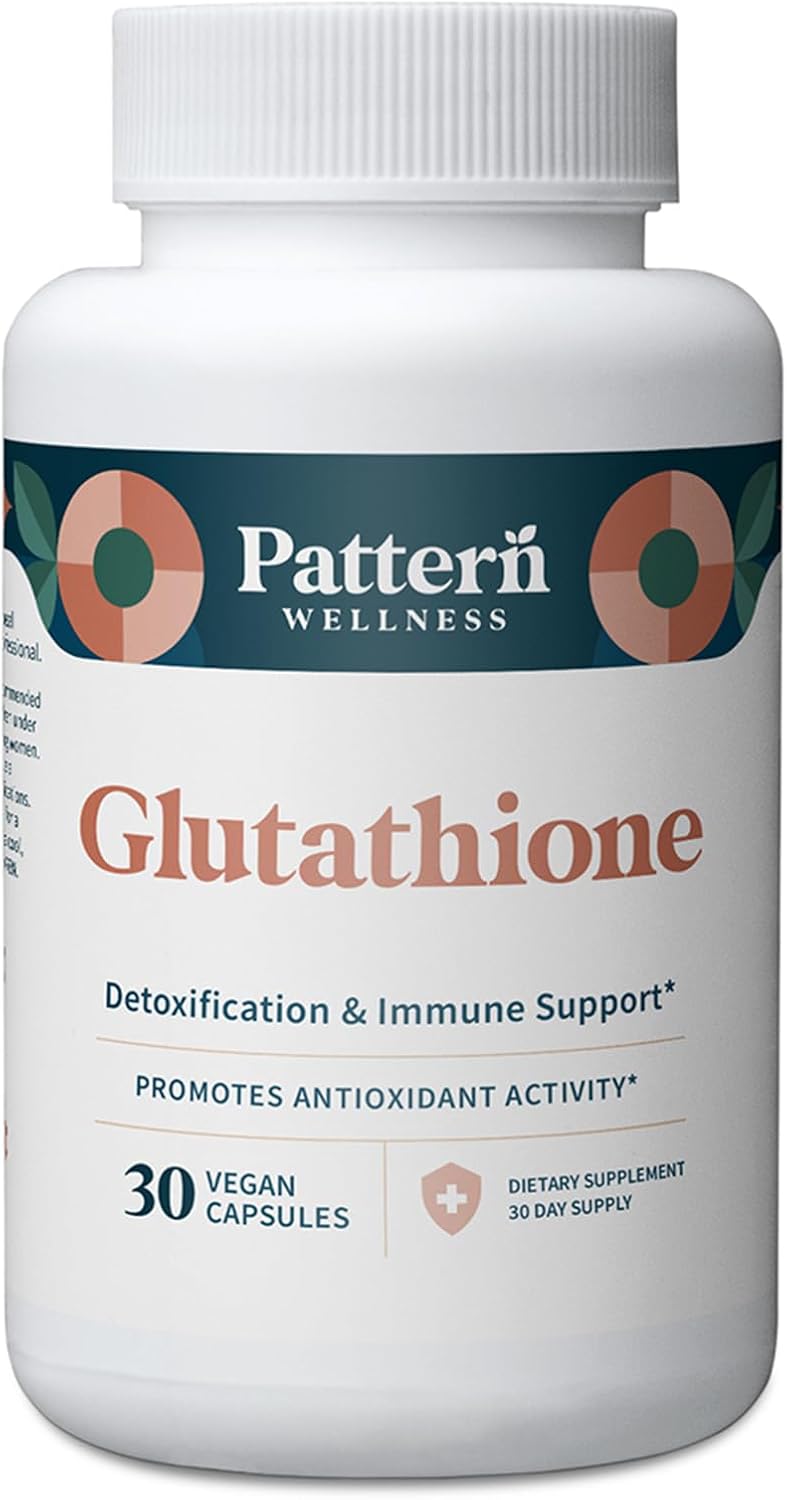 Vegan Glutathione Supplement with Vitamin C for Cell, Antioxidant, and Immune Health Support - 30 Capsules