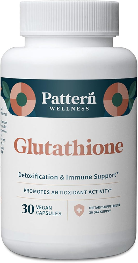 Vegan Glutathione Supplement with Vitamin C for Cell, Antioxidant, and Immune Health Support - 30 Capsules