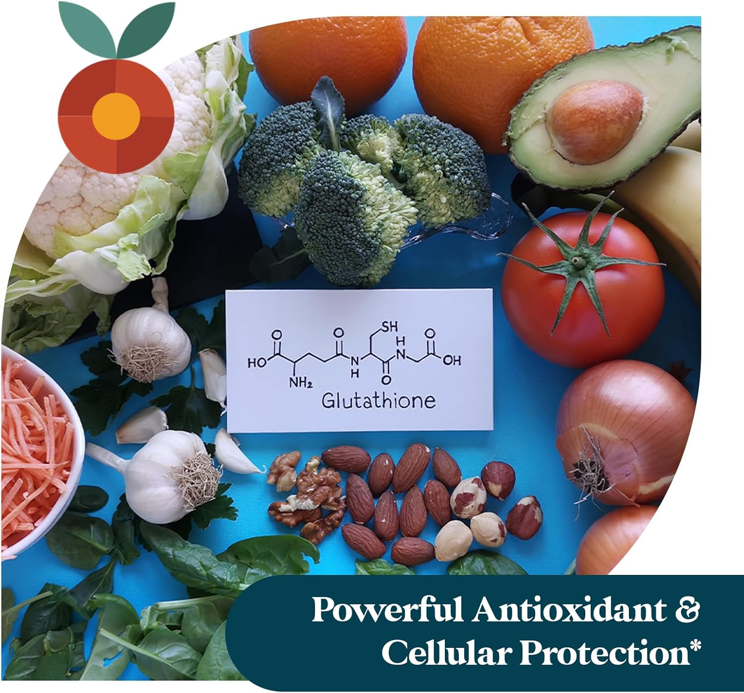 Vegan Glutathione Supplement with Vitamin C for Cell, Antioxidant, and Immune Health Support - 30 Capsules