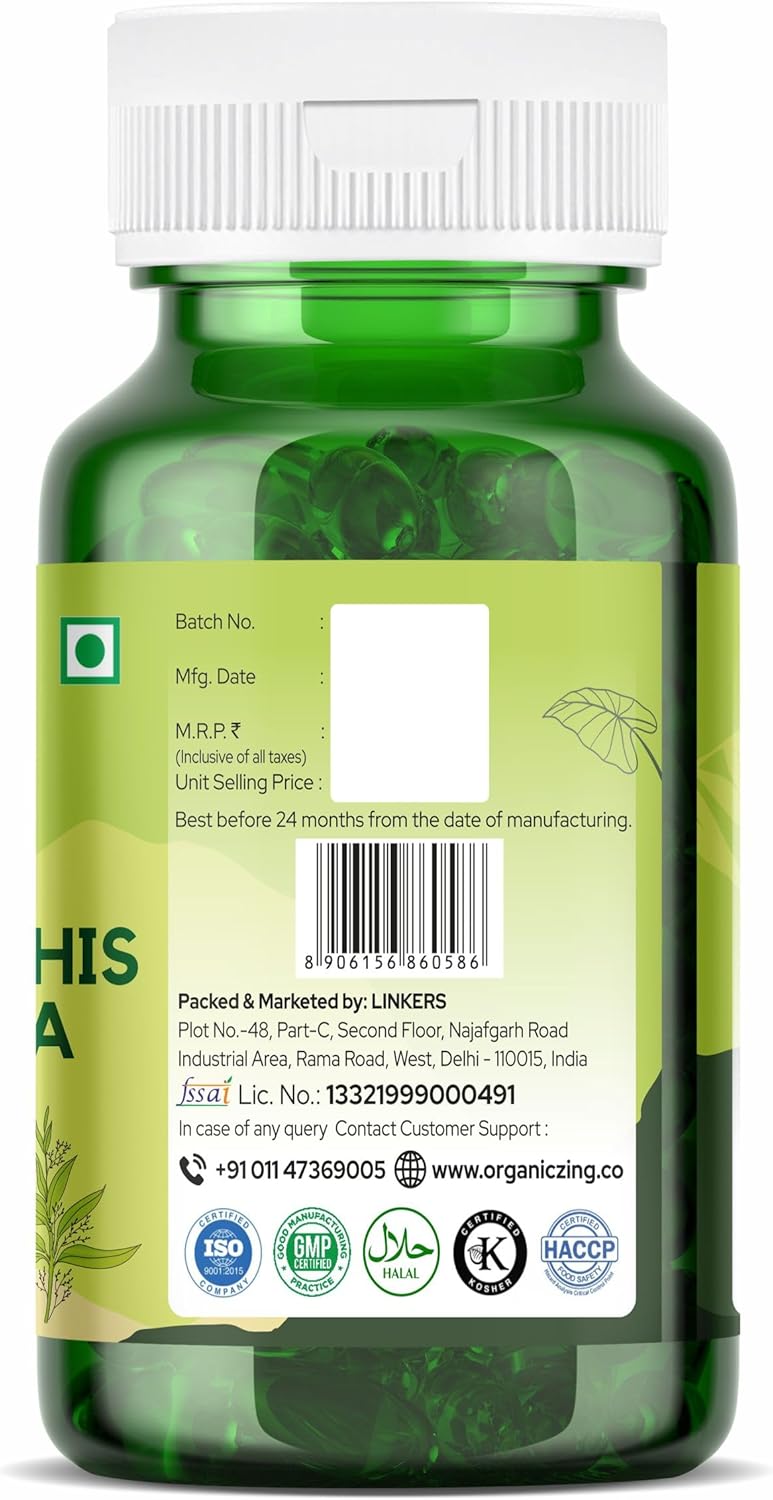 Vegan & Gluten-Free Organic Zing Andrographolide Capsules - 60 Capsules, 400mg