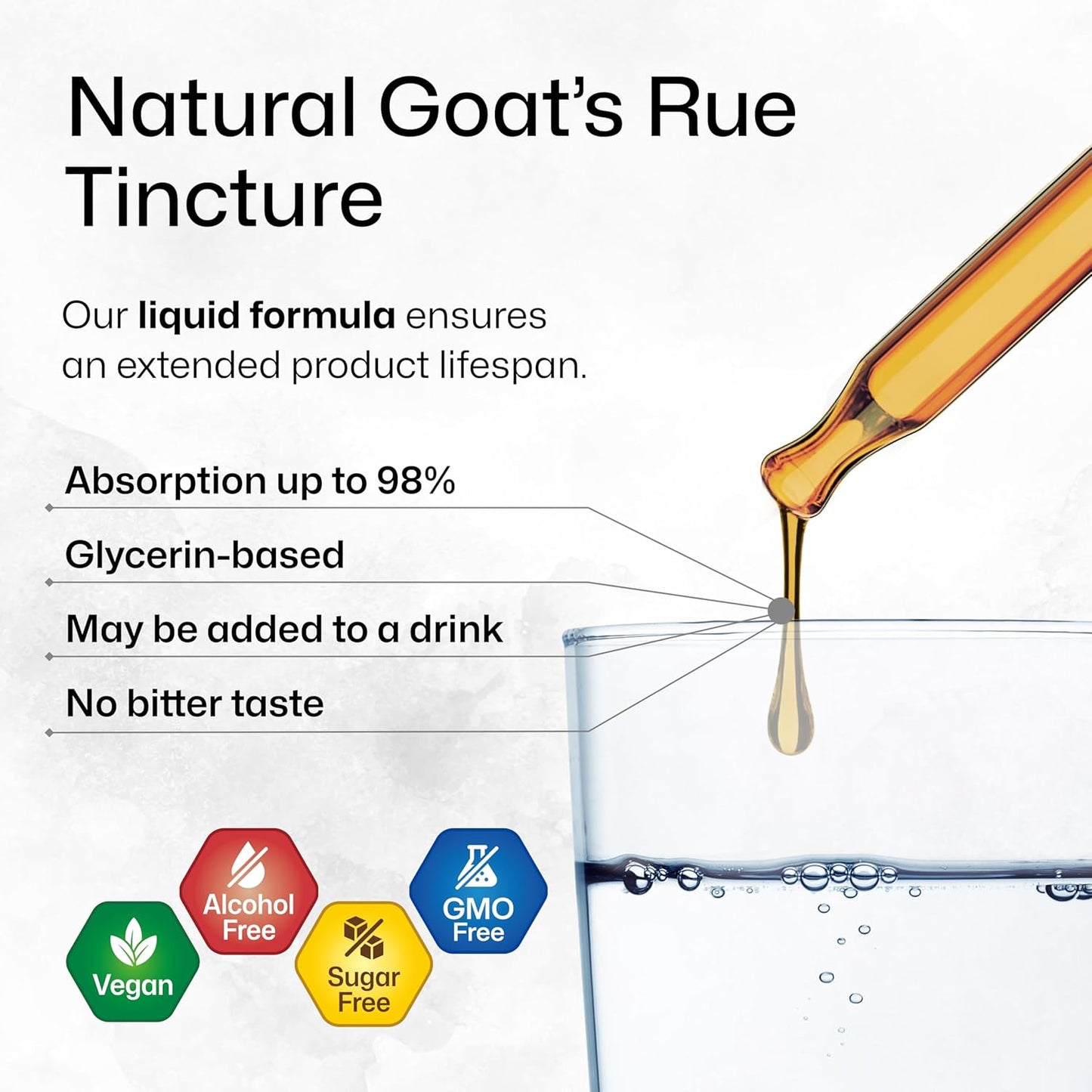 Vegan Goats Rue Lactation Tincture Drops - Alcohol & Sugar Free - 4 Fl.Oz.