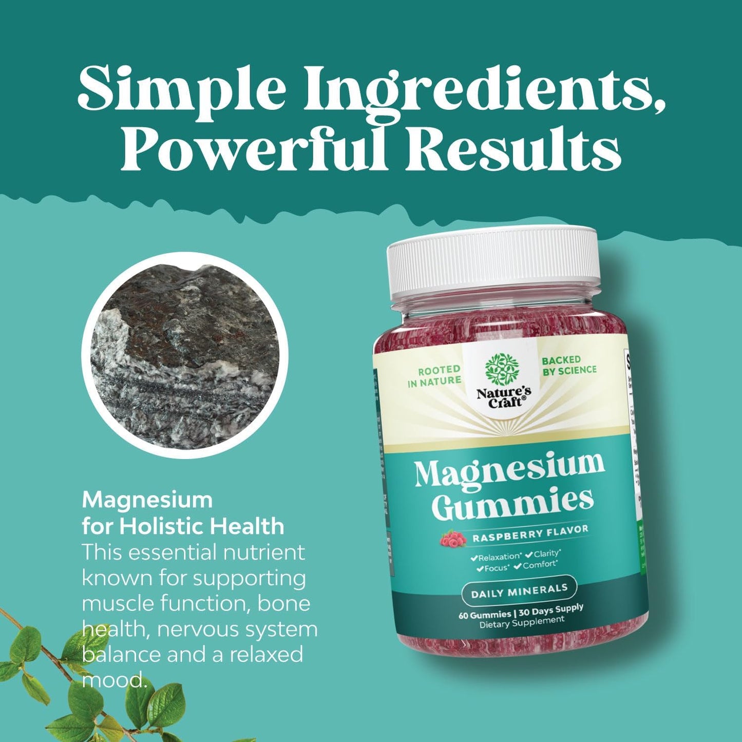 Vegan Gummy Bundle: Magnesium Citrate & Calcium Gummies for Women - Non GMO Vitamin D Supplement for Bone & Immune Support