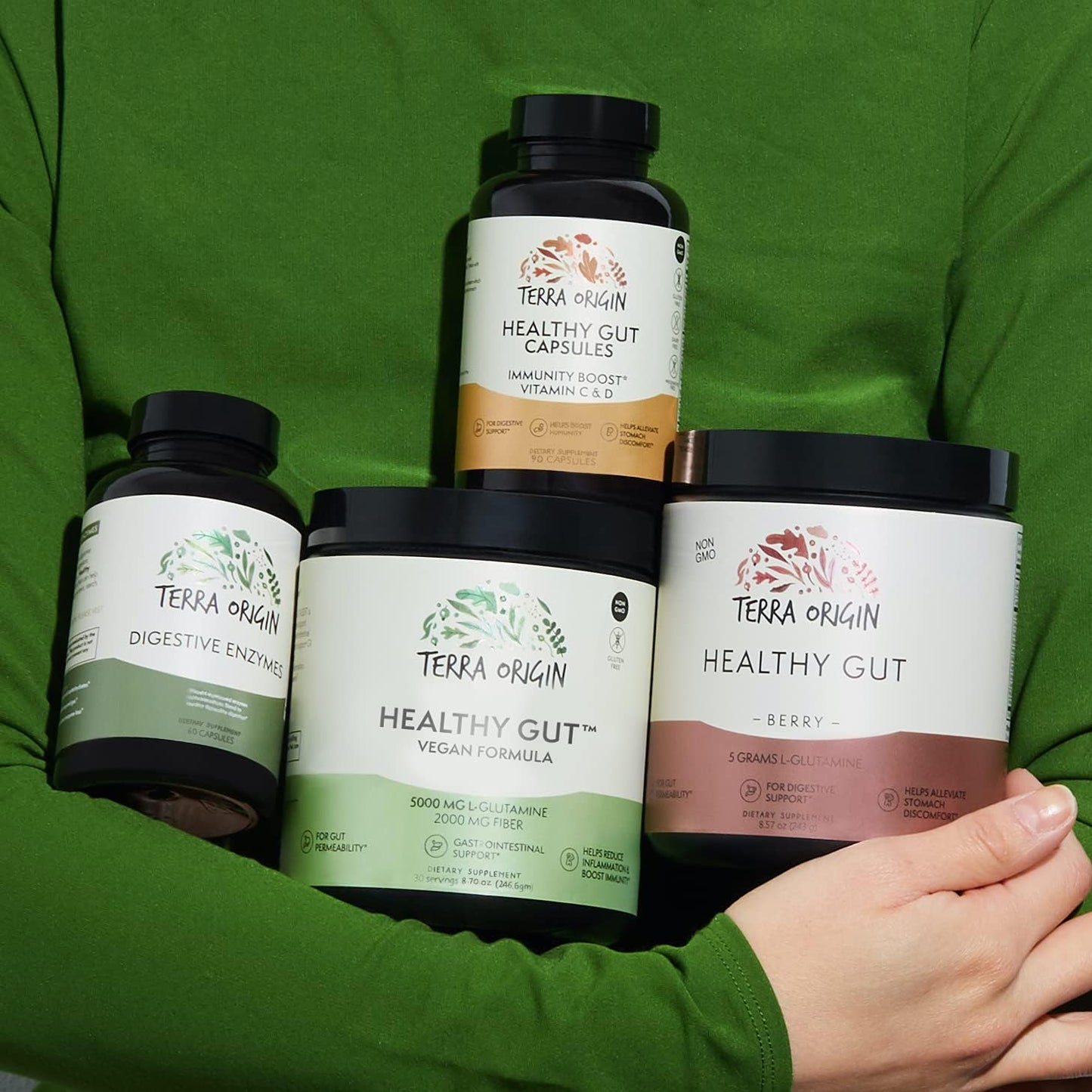 Vegan Gut Support Formula with L-Glutamine for Digestive Health and Immunity Boost