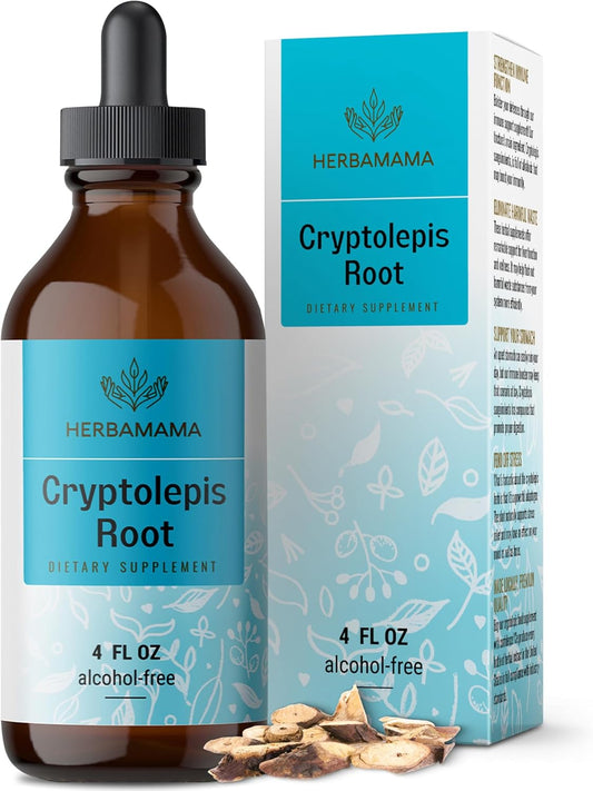 Vegan HERBAMAMA Cryptolepis Tincture: Immune Support & Detox - Non-GMO, Alcohol & Sugar-Free 56-Day Supply