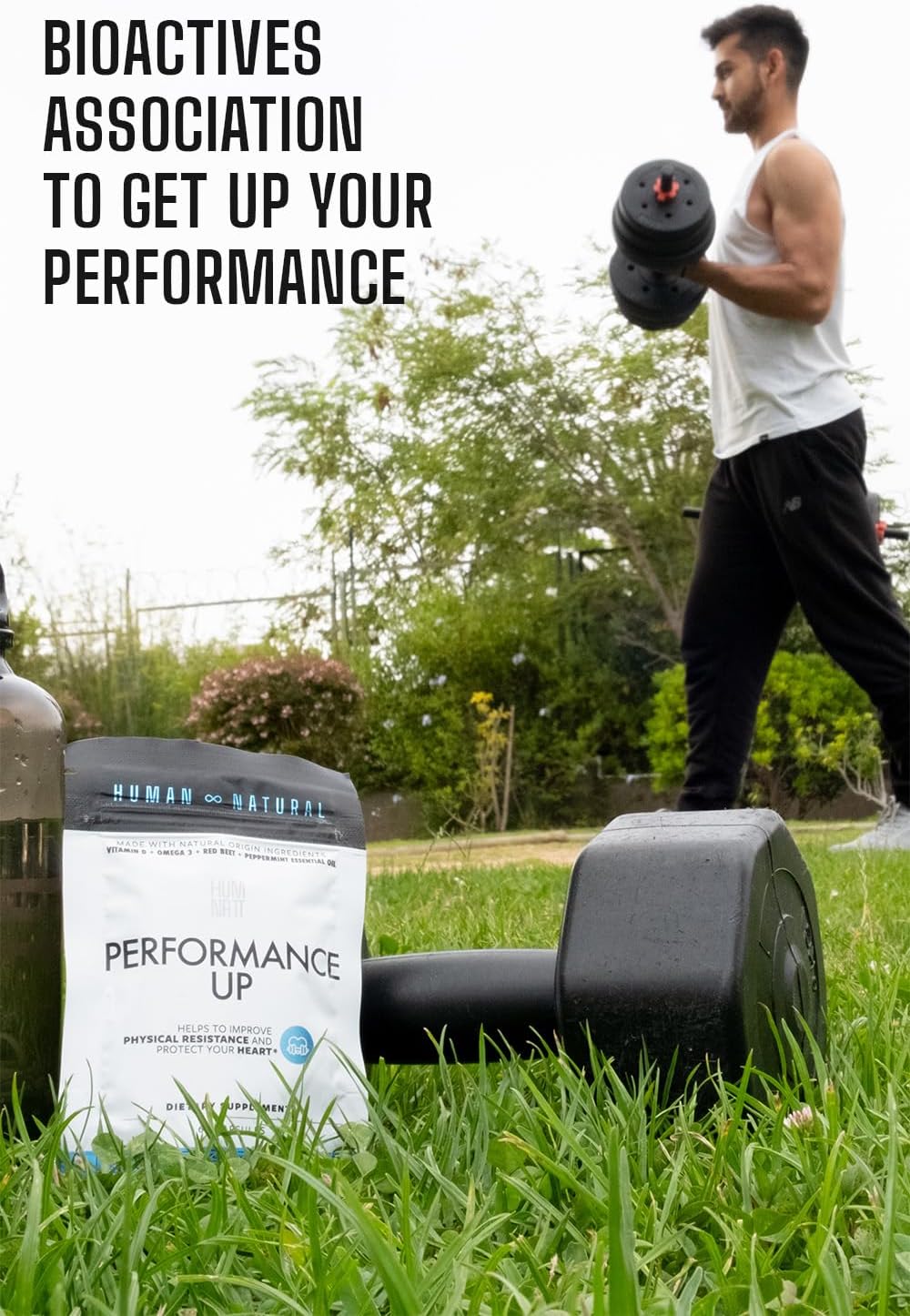 Vegan Humnatt Performance Supplement with Vitamin D, Omega-3, Beetroot & Peppermint Oil for Natural Energy and Endurance Support - 60 Capsules
