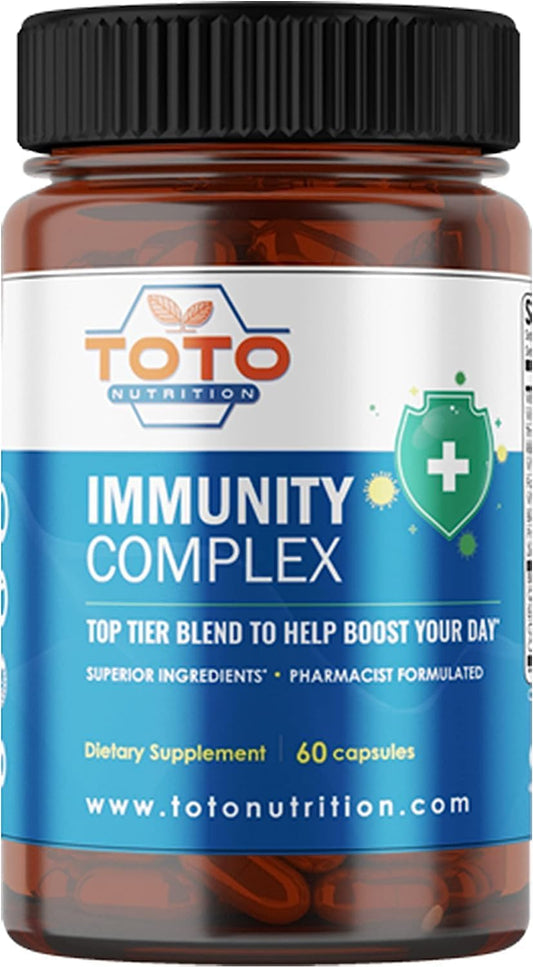 Vegan Immunity Support Supplement with Vitamin C, D, Elderberry, Echinacea, and Zinc for Boosting Immune System Health