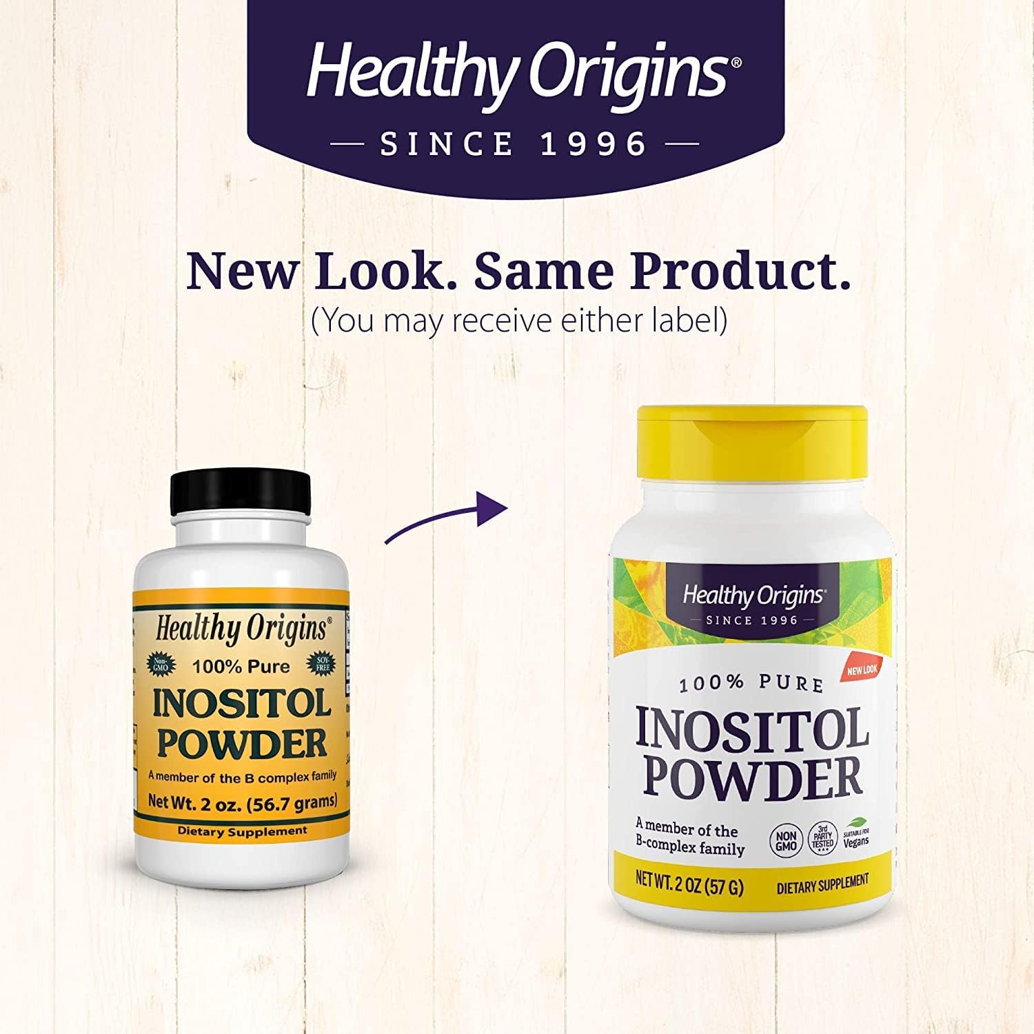 Vegan Inositol Powder for Skin, Hair & Nail Health - Vitamin B8 Supplement - Gluten-Free - 2 Oz