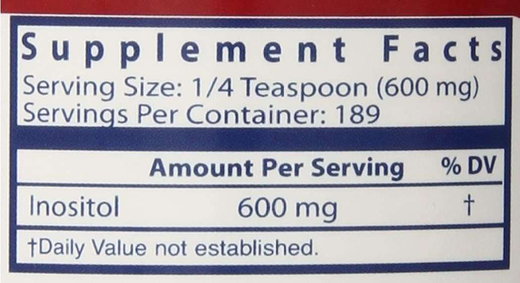 Vegan Inositol Powder for Skin, Hair & Nails - B8 Vitamin Supplement - 113.4g - Gluten-Free & Non-GMO - B Complex Family