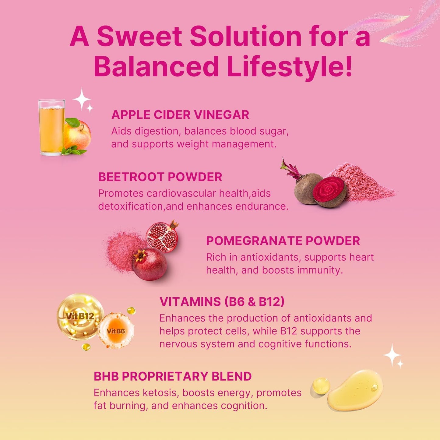 Vegan Keto Apple Cider Vinegar Gummies with B12 for Weight Loss - Gluten-Free, Boost Metabolism, Energy, Digestive Health