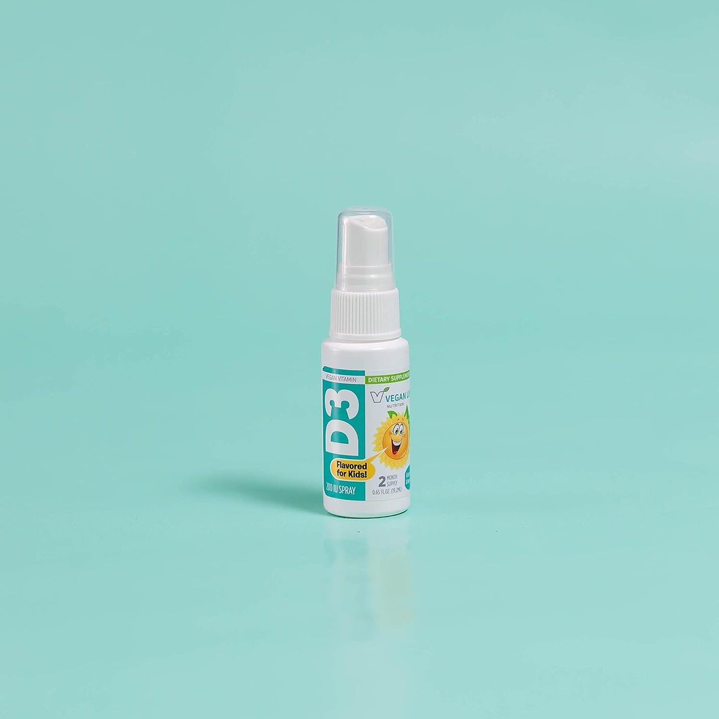 Vegan Kids Vitamin D3 Spray - Orange Flavor, Gluten-Free, Non-GMO - Bone Health and Immune Support - 0.65 fl oz