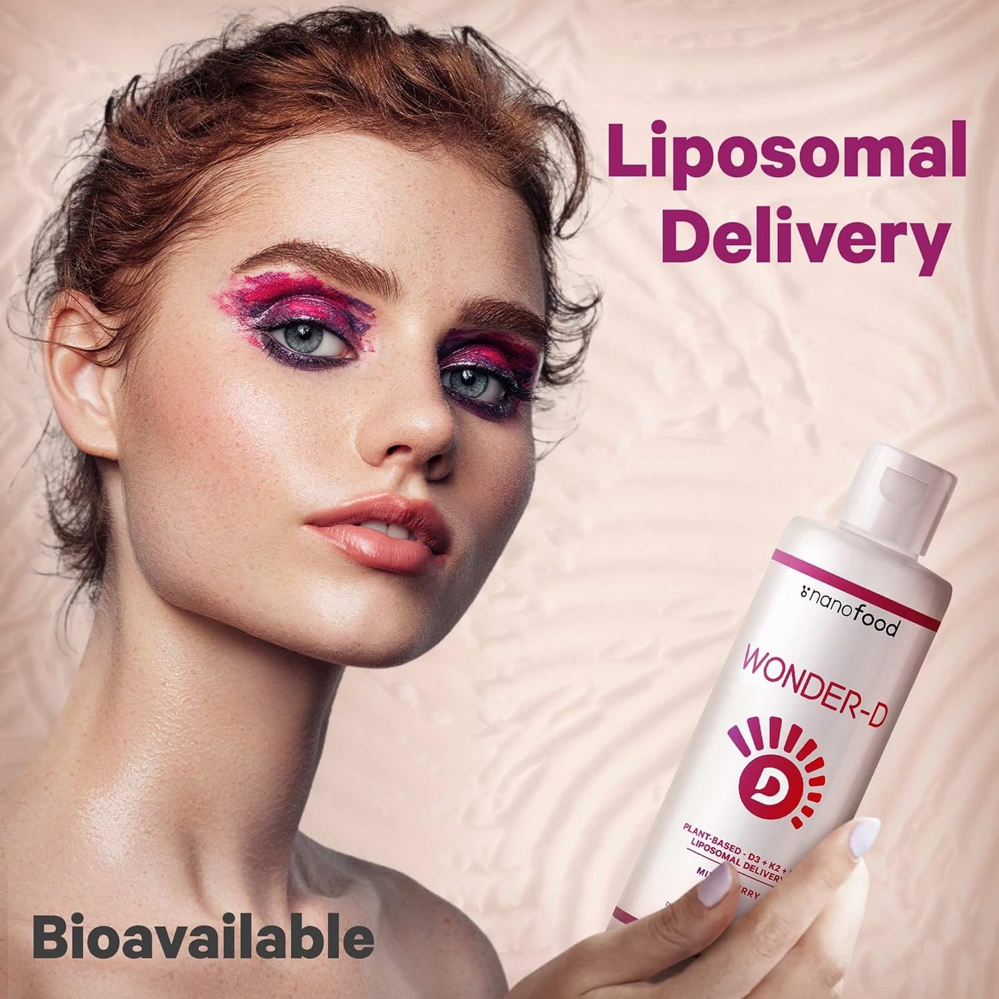 Vegan Liposomal Wonder-D Liquid Drops with Vitamin D3, B12, and K2 - Non-GMO Plant-Based Supplement with Sunflower Phospholipids and Vitamin E