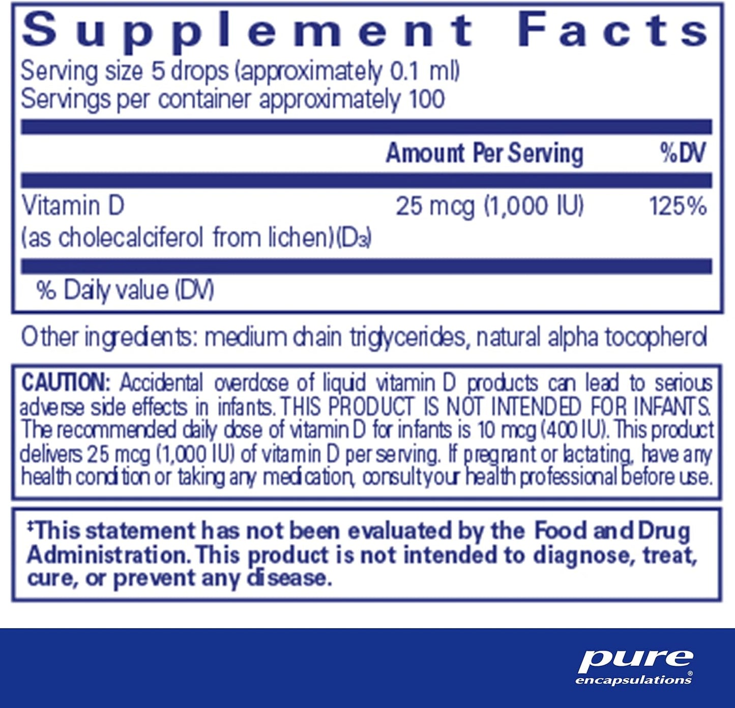 Vegan Liquid Vitamin D3 for Bone, Breast, Cardiovascular, Colon, and Immune Health - 0.3 fl. oz.