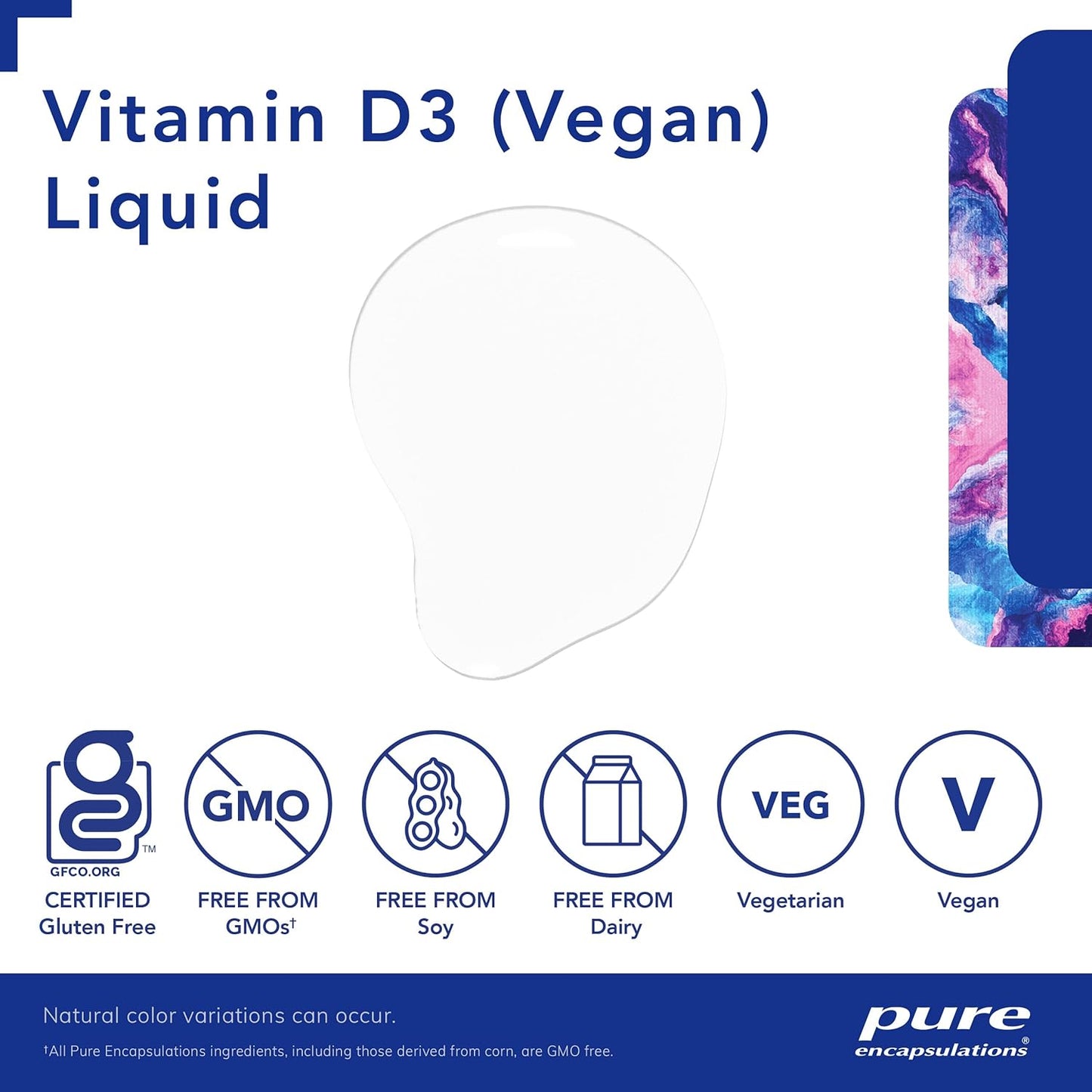 Vegan Liquid Vitamin D3 for Bone, Breast, Cardiovascular, Colon, and Immune Health - 0.3 fl. oz.