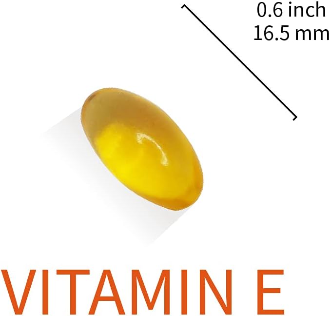 Vegan Lovita Vitamin E Softgels 400 IU - Natural Skin, Hair, Nails, Immune Support - 360 Vegetarian Softgels