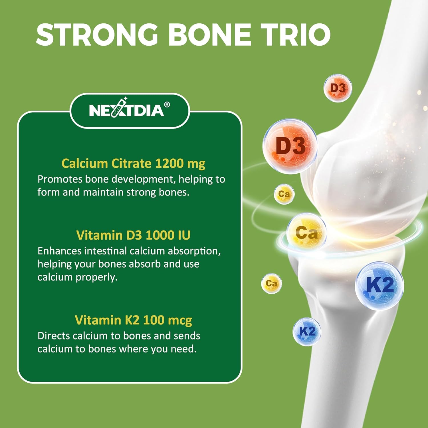 Vegan Mango Calcium Gummies 1200mg with Vitamin D3 & K2 - Supports Bone, Muscle, & Immune Health - Chewable Supplement for All Ages - 60 Count