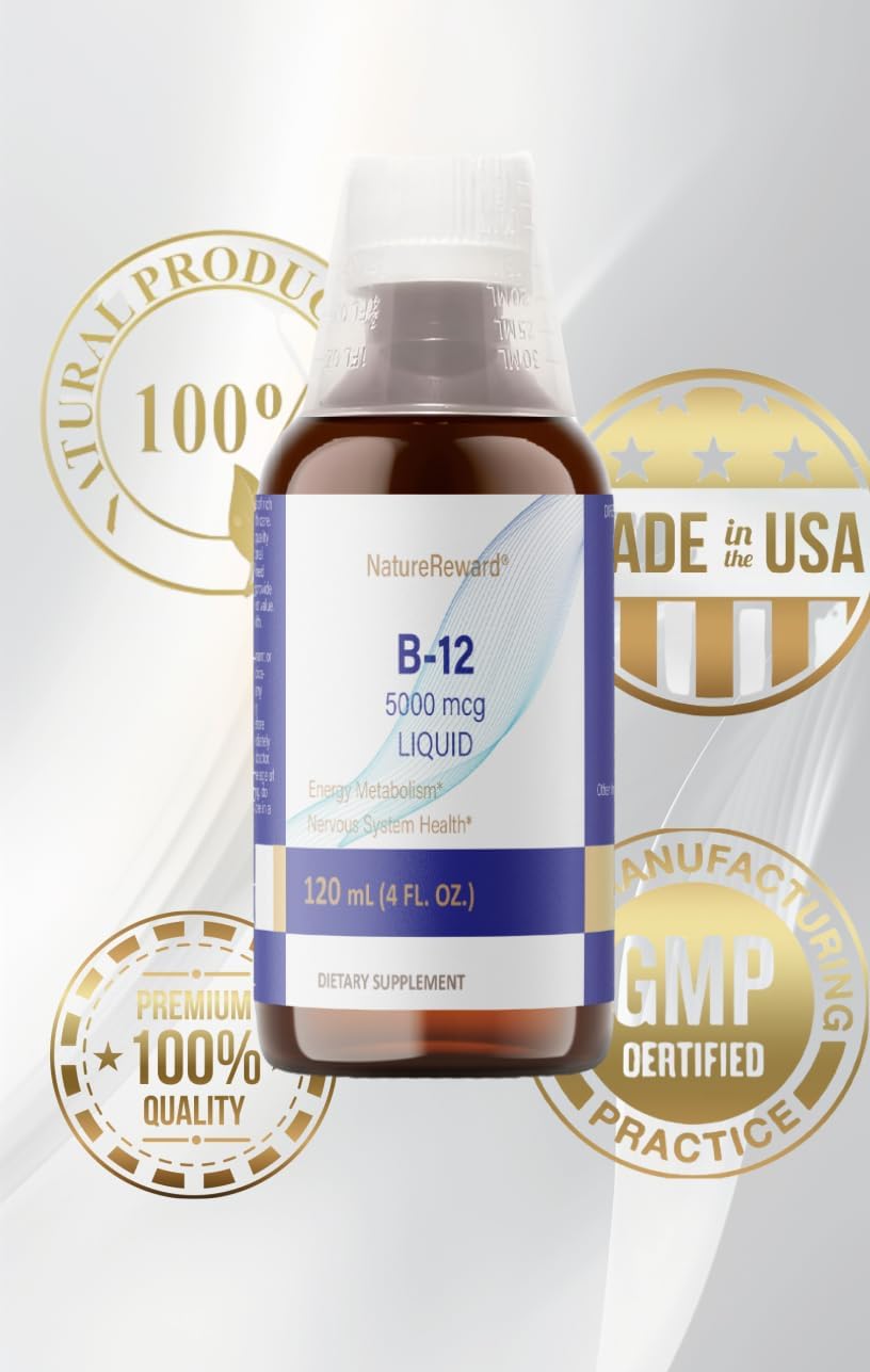 Vegan Methylcobalamin B12 Liquid Supplement - 5000mcg, 120 Servings