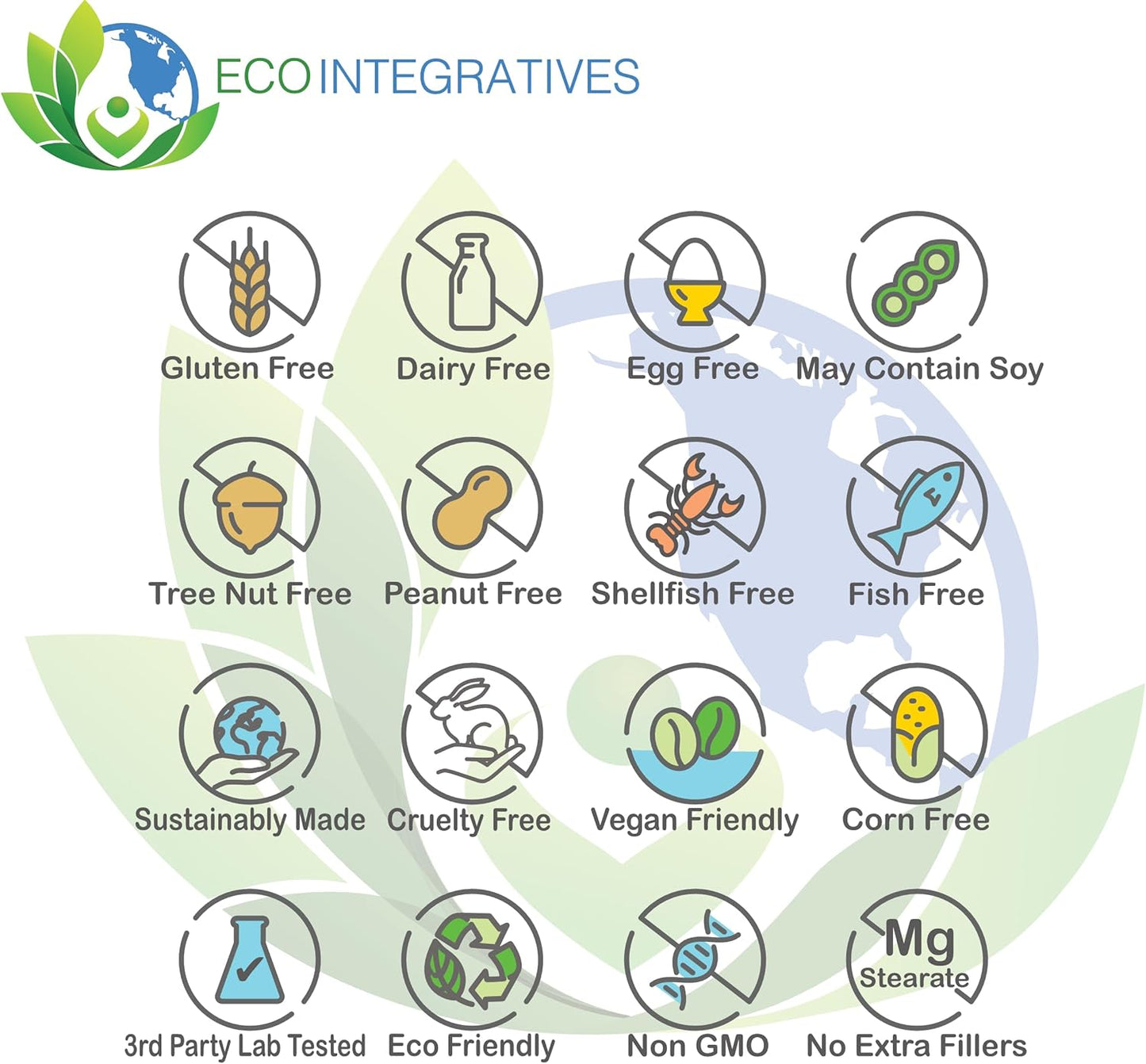 Vegan Natto MK-7 Vitamin K2 Capsules for Bone, Teeth, Cardio & Wound Healing - 100 Vegetarian Capsules - EcoIntegratives