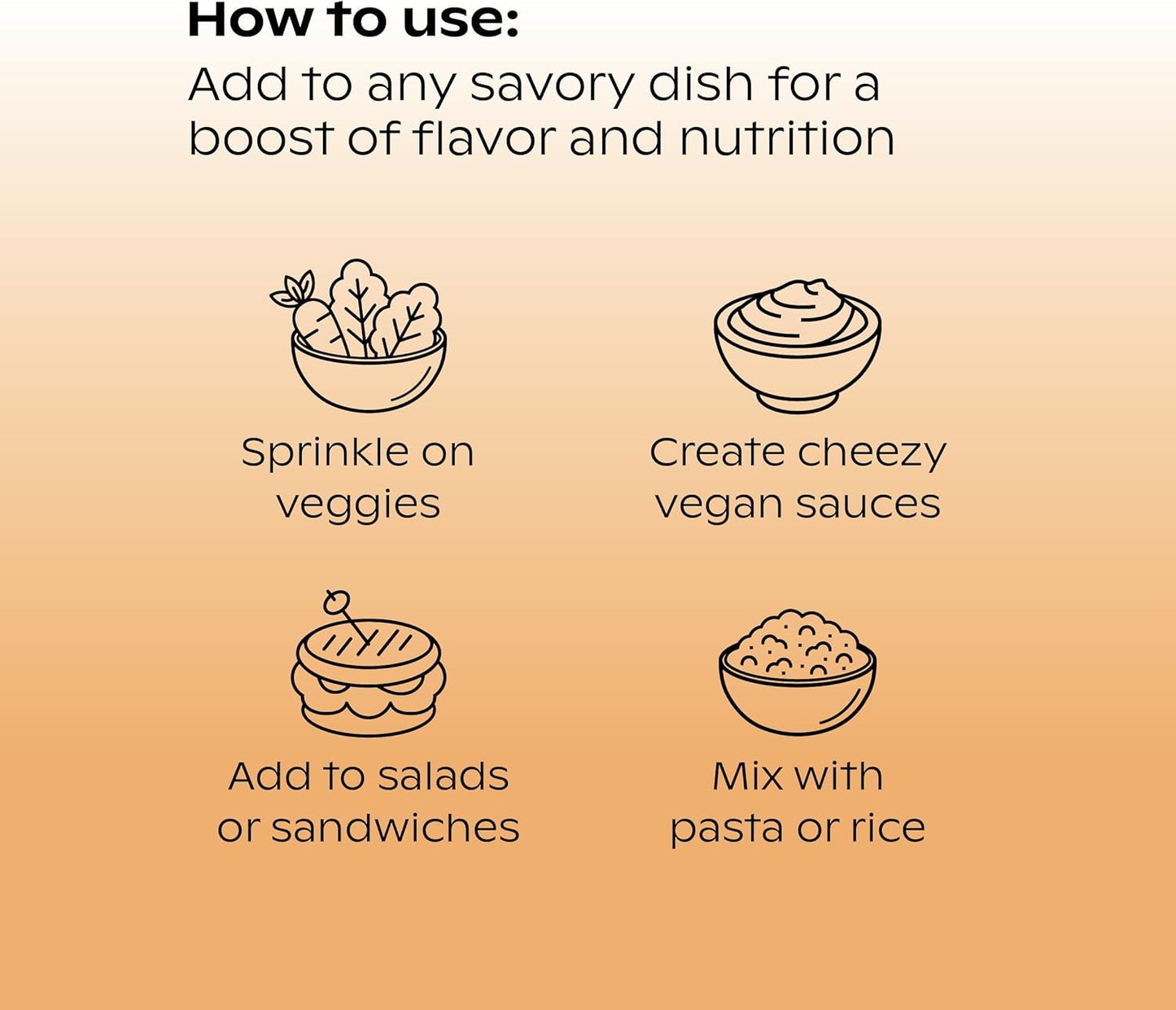 Vegan Nutritional Yeast Flakes with Prebiotics, Probiotics, B12, and D3 - 5.3 oz. (BBQ Flavor)