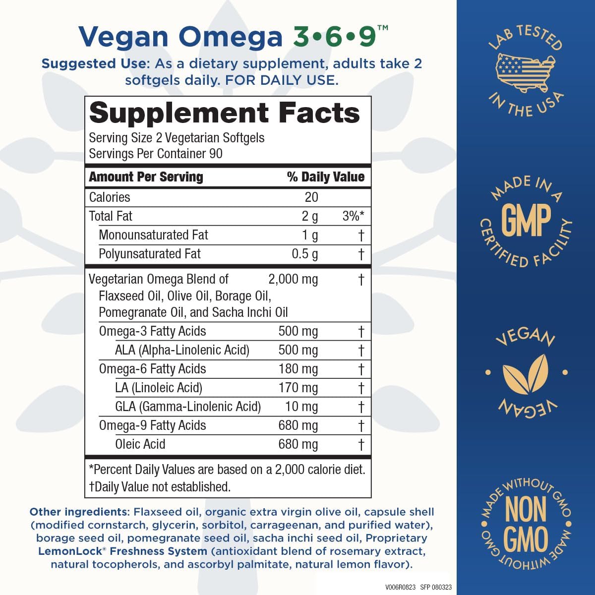 Vegan Omega 3-6-9 Bundle with Collagen Builder - Plant-Based Essential Fatty Acids + Key Ingredients for Vegan Collagen Production (180 ct)