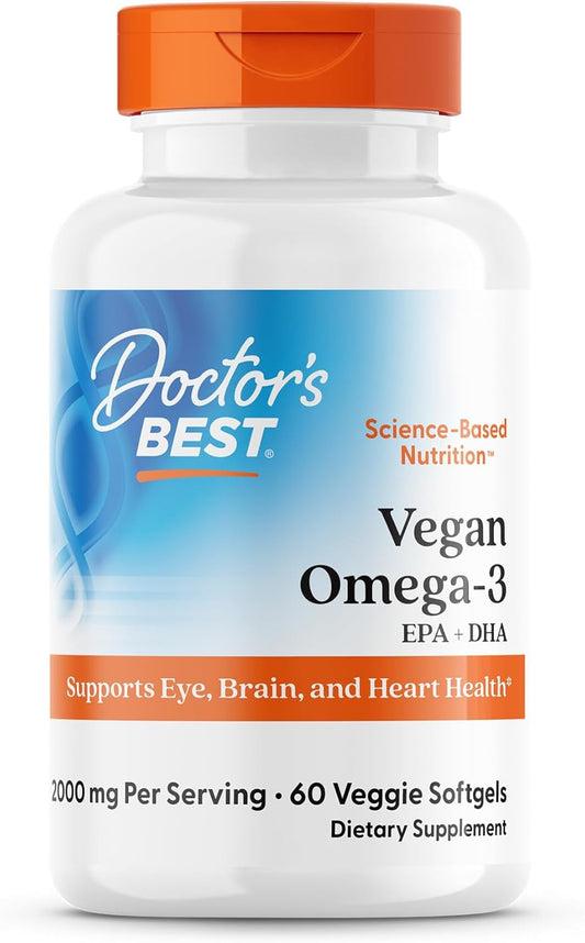Vegan Omega-3 EPA+DHA Softgels by Doctor's BEST - 60 Count