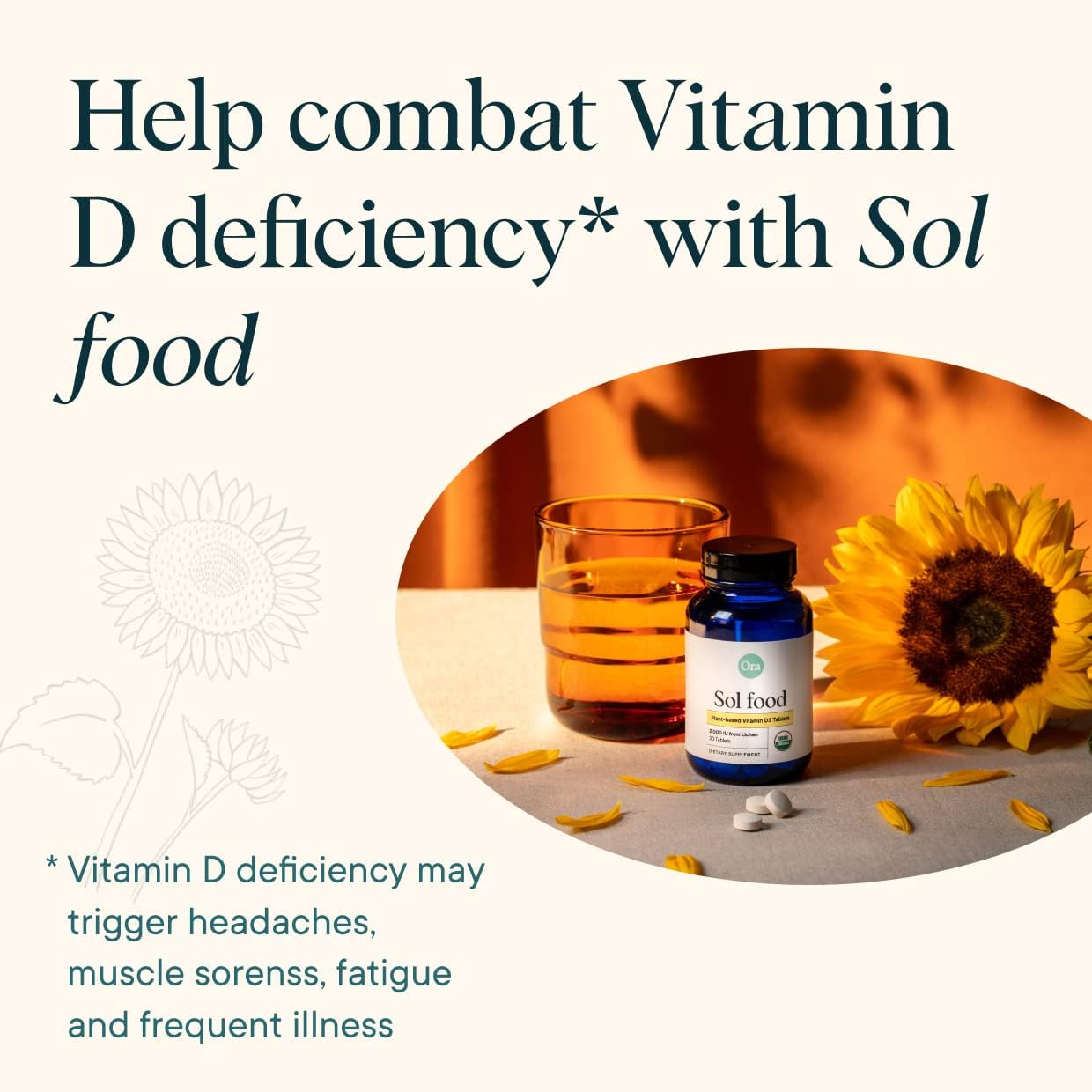 Vegan Ora Organic Vitamin D3 5000IU + K2 Chewable Tablets for Bone Health, Immune Support & Mood - 30 Day Supply - BoostGo Australia