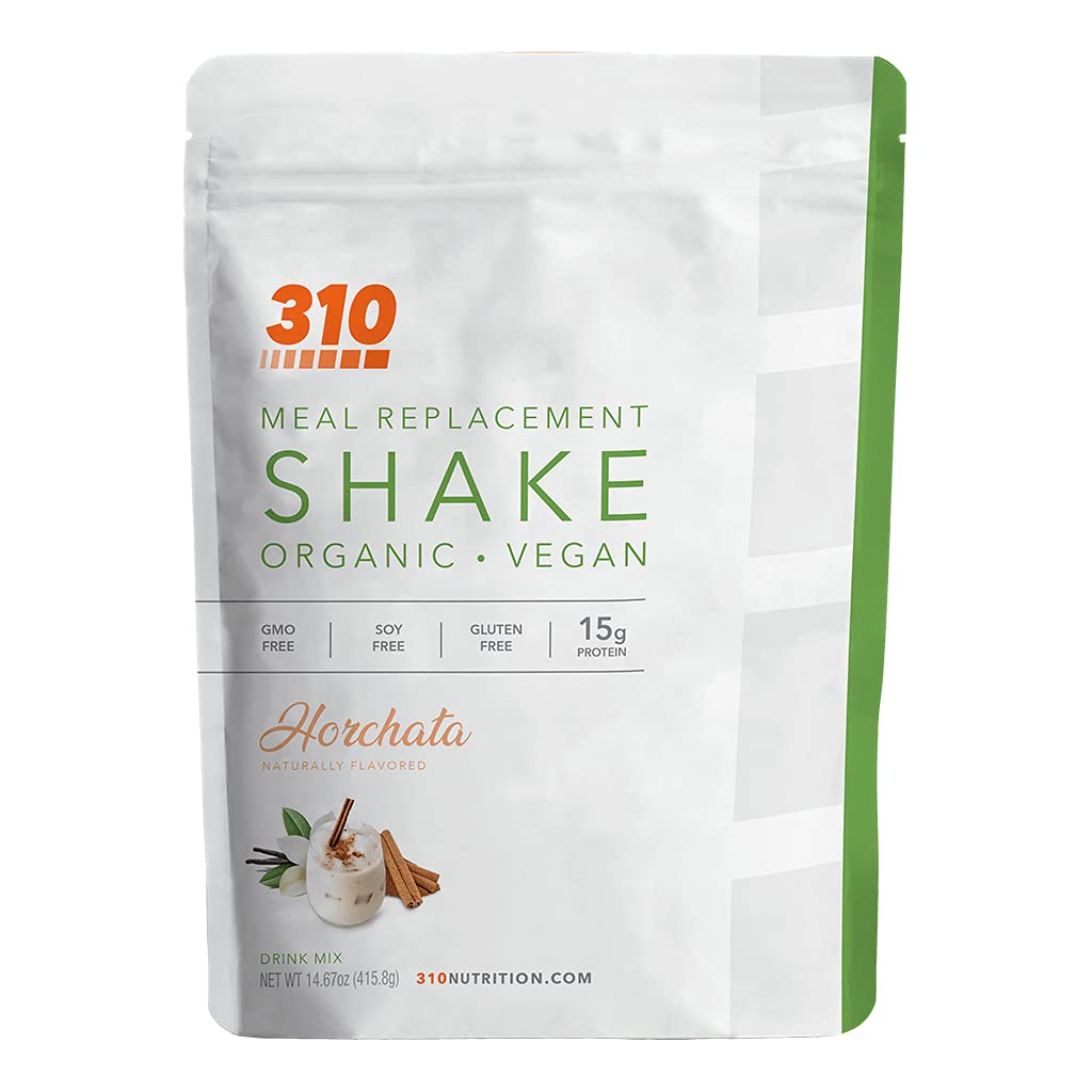 Vegan Organic Plant-Based Meal Replacement Shake - Gluten, Dairy, Soy Free - Keto & Paleo Friendly - 0g Sugar - Horchata Flavor - 14 Servings