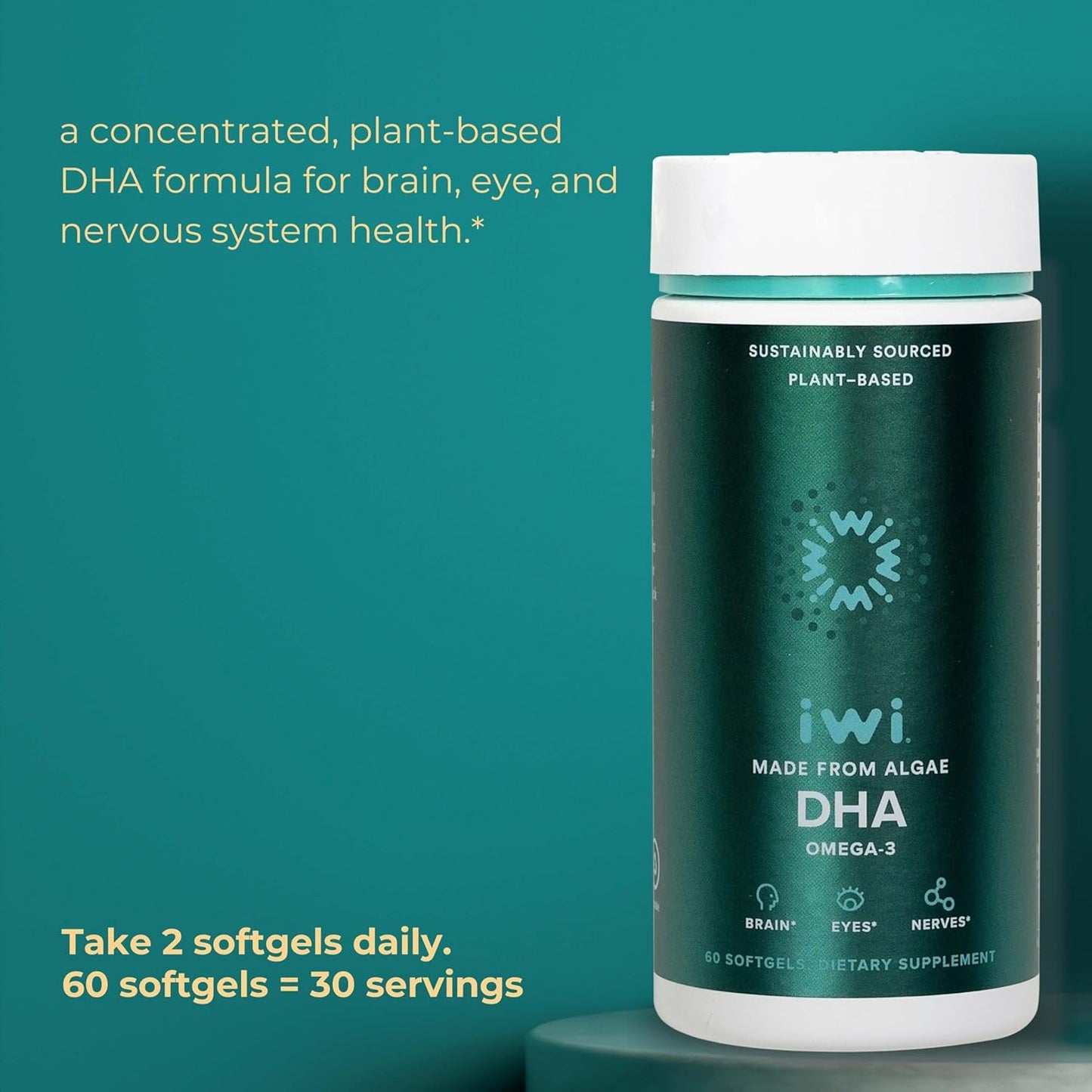 Vegan Plant-Based Algae Omega-3 and DHA Bundle - 30 Servings, Krill & Fish Oil Alternative, No Fishy Aftertaste