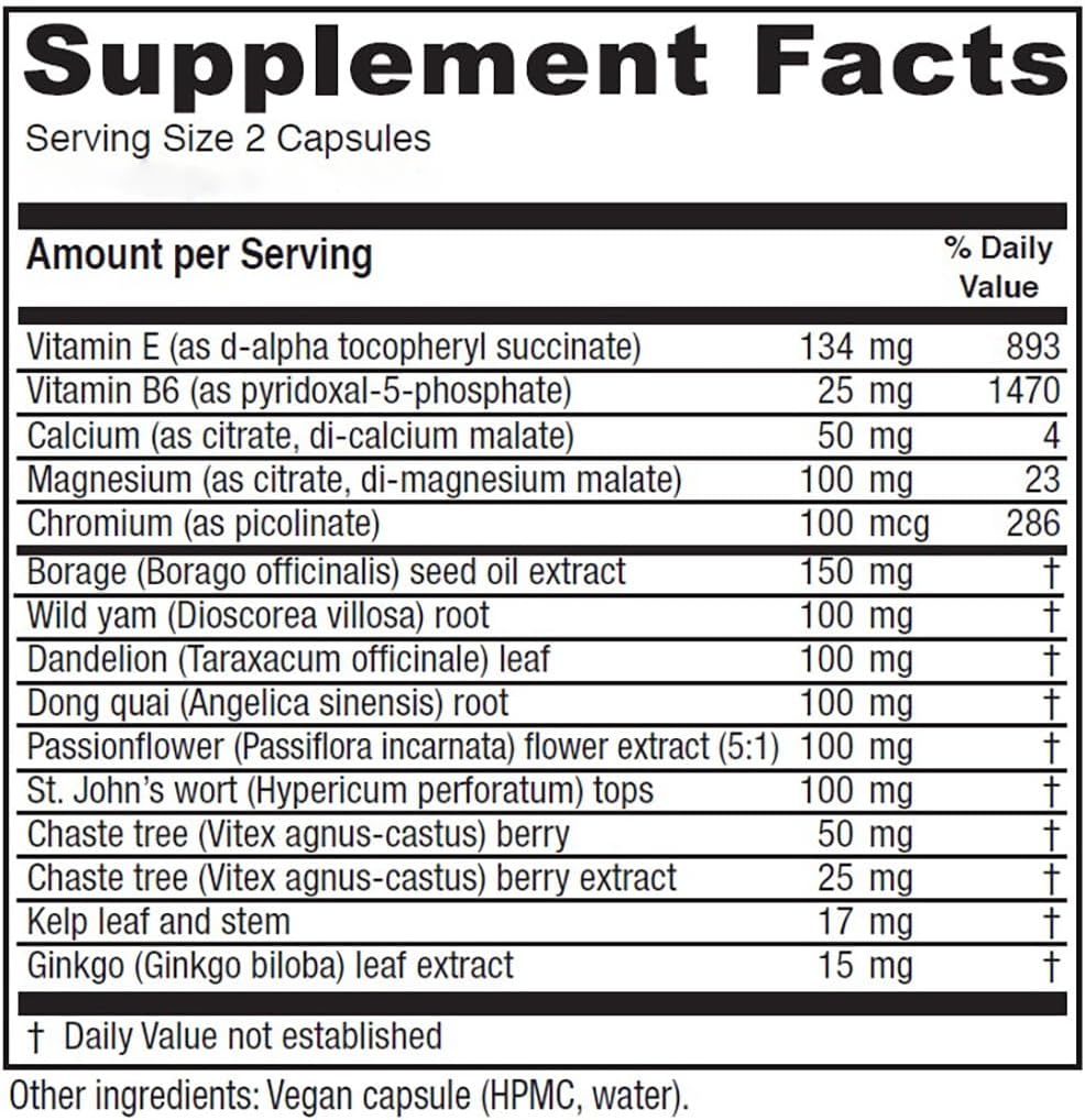 Vegan Premenstrual Support: Vitanica Women's Phase I, 60 Capsules