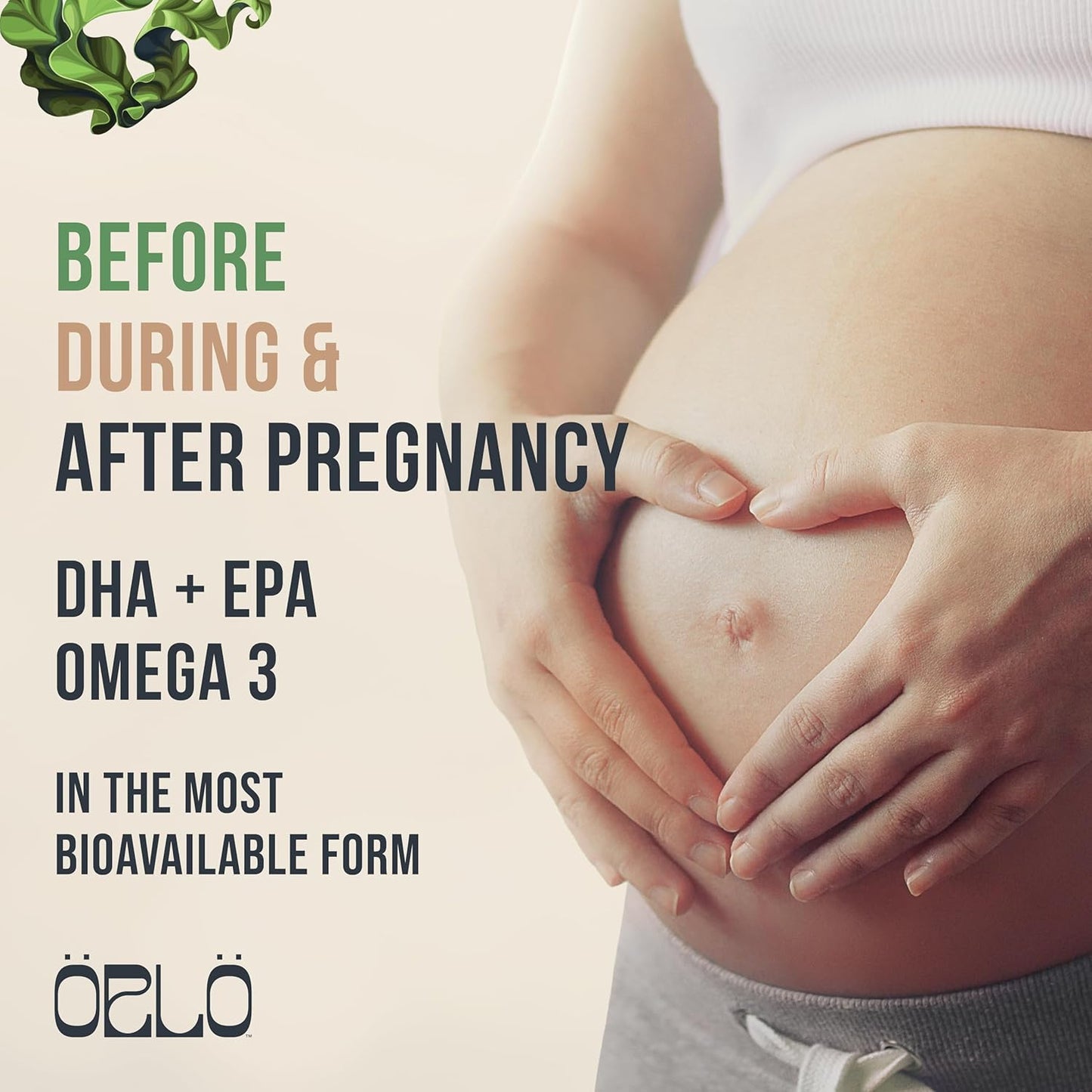 Vegan Prenatal DHA Omega-3 Supplement - Triple Strength Algae Oil - Supports Brain Development for Pregnancy & Lactation - 120 Mini Softgels