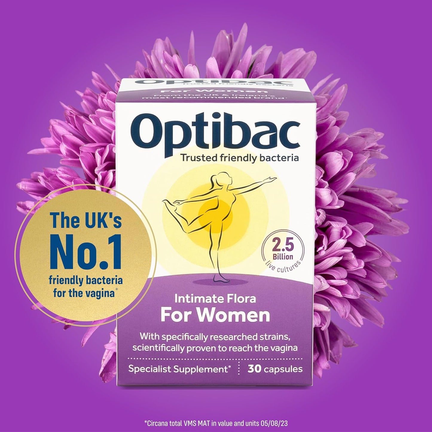 Vegan Probiotic for Women - Supports Vaginal and Urinary Tract Health - 30 Capsules