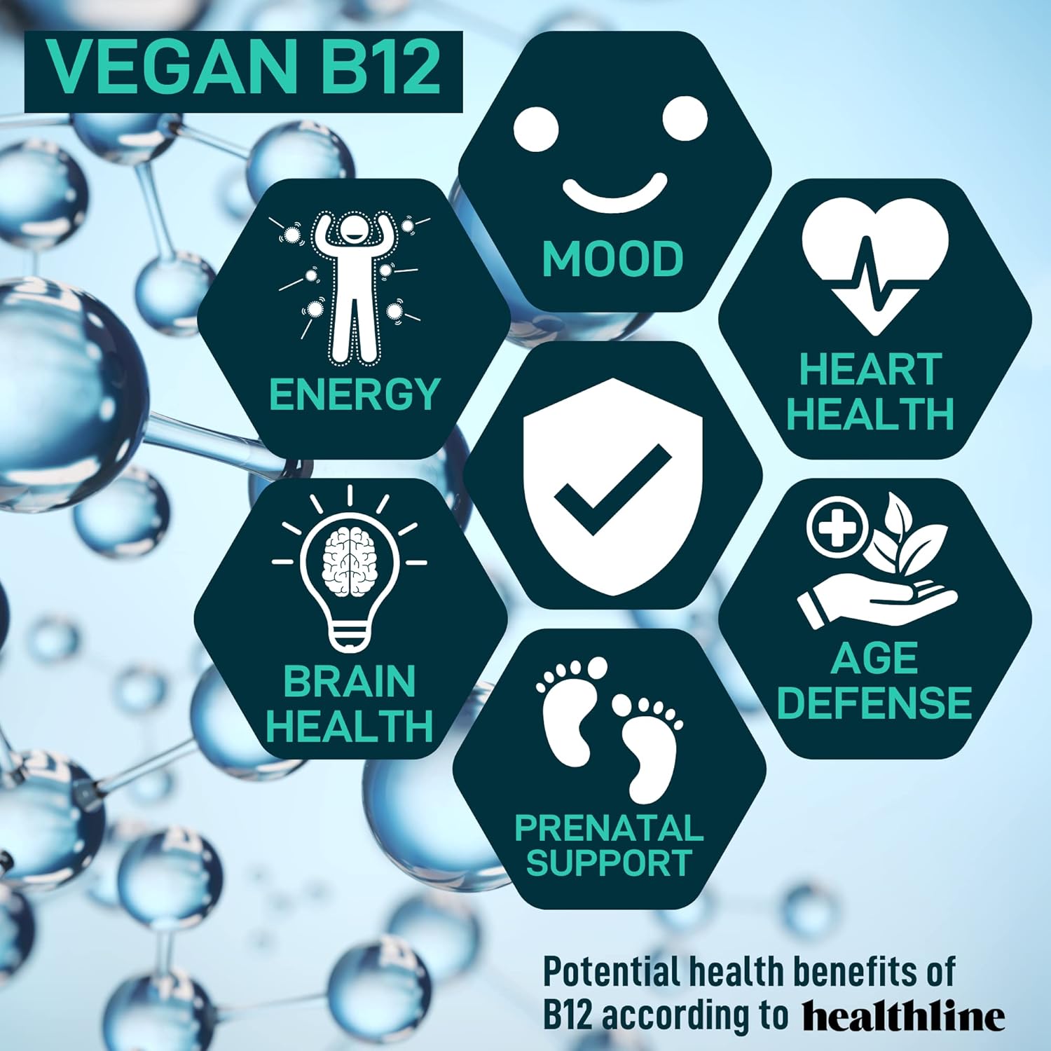Vegan Probiotic Plus B12 - 22 Billion CFU Synbiotics for Gut Health & Mood Support - Gluten-Free Capsules for Women & Men - BoostGo Australia