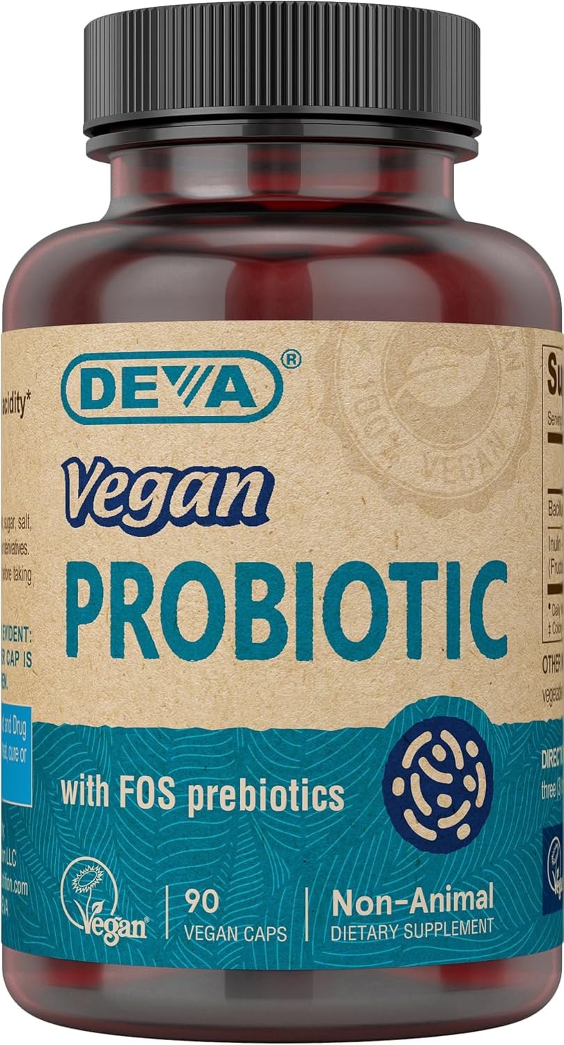 Vegan Probiotic Supplement with FOS Prebiotics for Men & Women - 2 Billion CFU, Non-Dairy, Gluten Free, Shelf Stable - 90 Capsules - BoostGo Australia