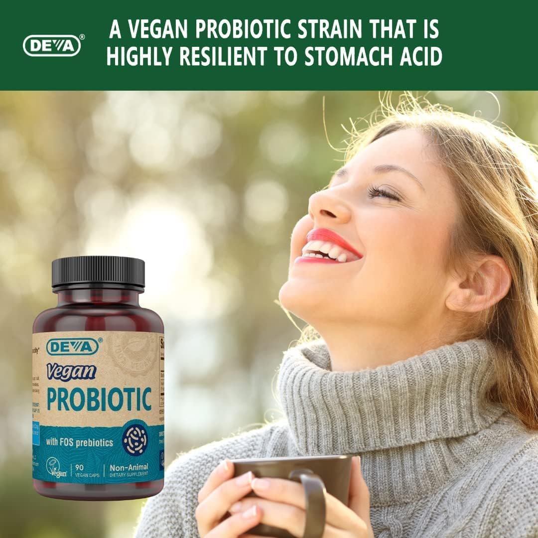 Vegan Probiotic Supplement with FOS Prebiotics for Men & Women - 2 Billion CFU, Non-Dairy, Gluten Free, Shelf Stable - 90 Capsules - BoostGo Australia