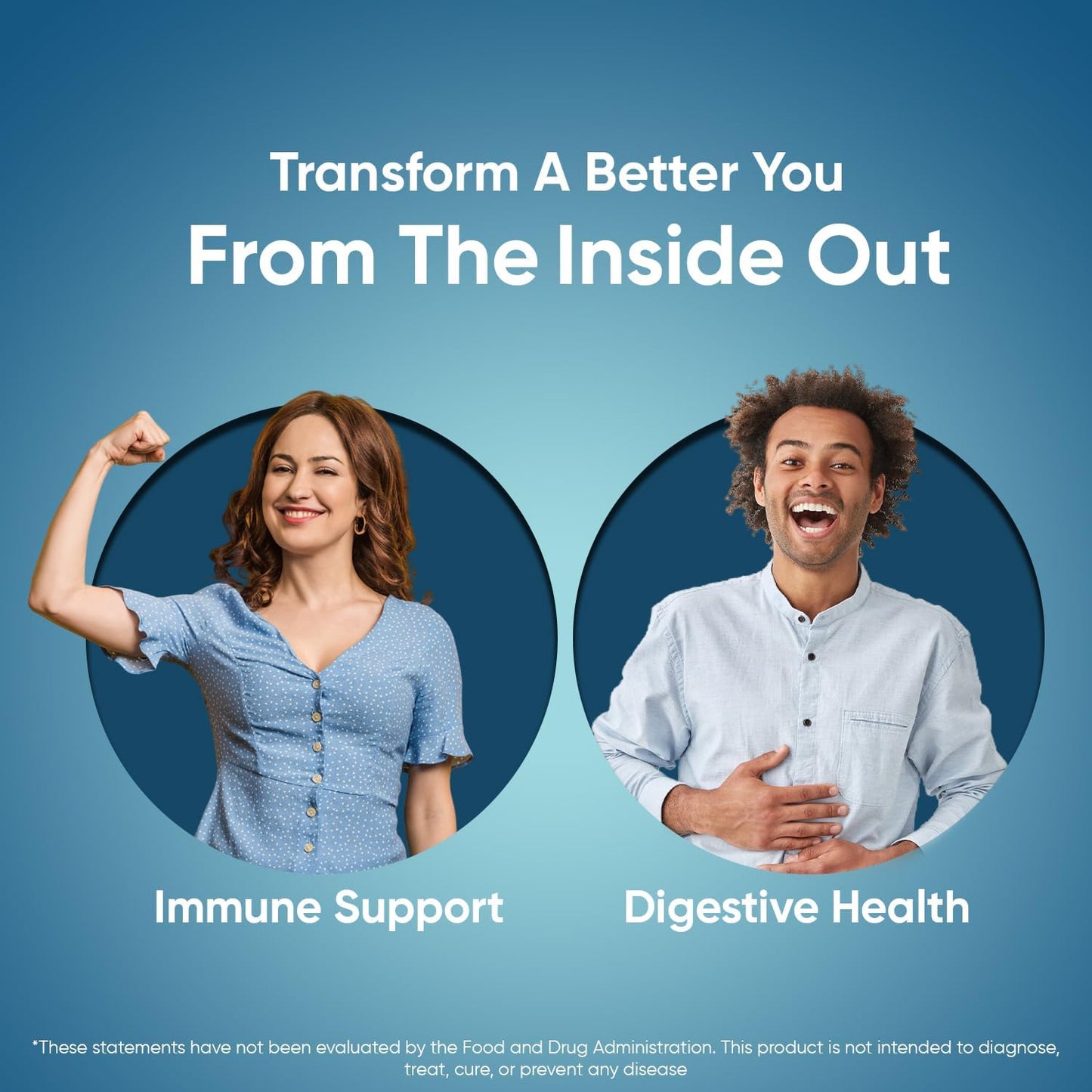 Vegan Probiotics for Women & Men - 50 Billion CFU - 13 Unique Strains - Inulin & Fructooligosaccharide - Digestive & Immune Support - 2 Months Supply