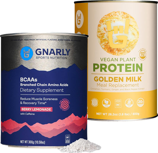 Vegan Protein Powder with BCAAs and Golden Milk in Berry Lemonade Flavor - 10.58oz