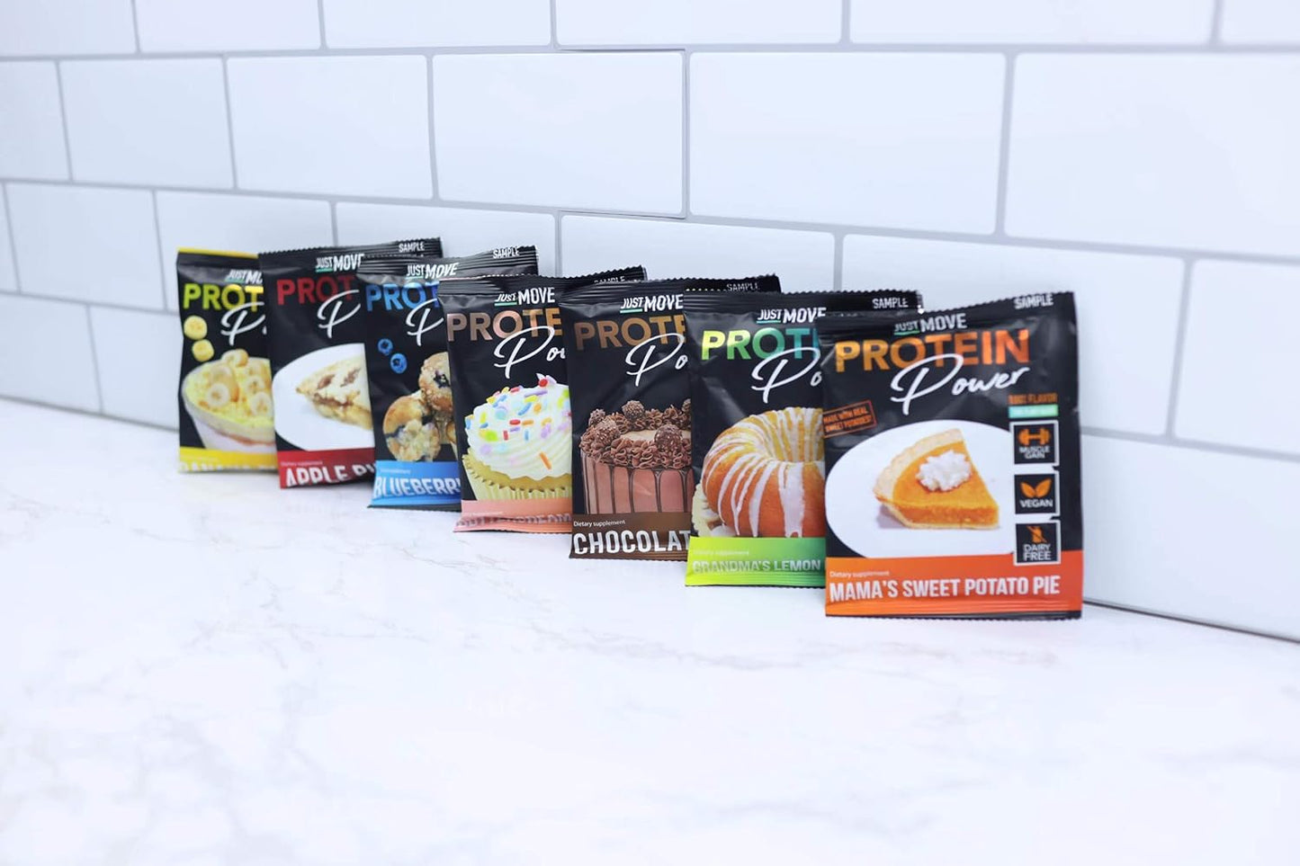 Vegan Protein Sample Pack - 7 Flavors, Organic, Dairy-Free, Soy-Free, Gluten-Free, Keto-Friendly, Peanut-Free, 20g Protein, Low Carb, Non-GMO