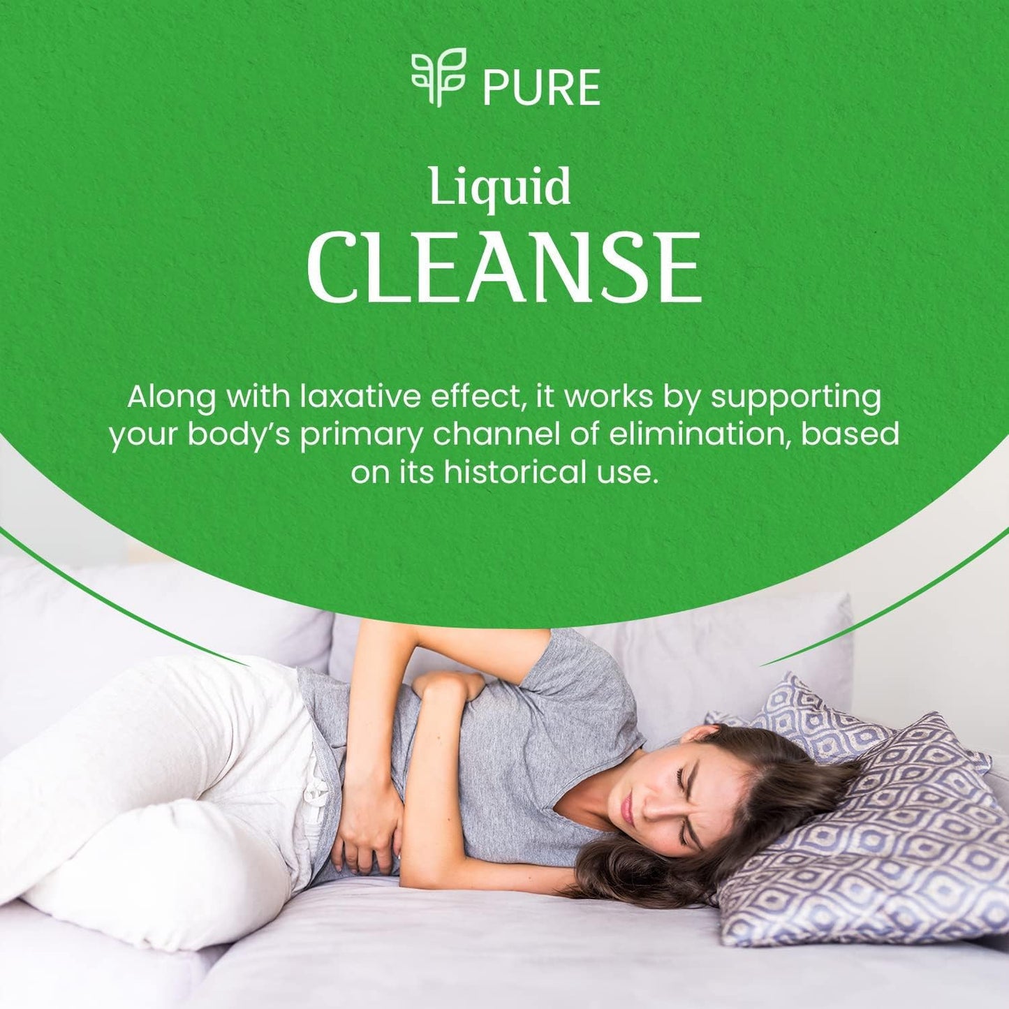 Vegan PURE Live Cleanse Capsules for Better Digestion & Gut Health - Non-GMO Formula - 60 Count