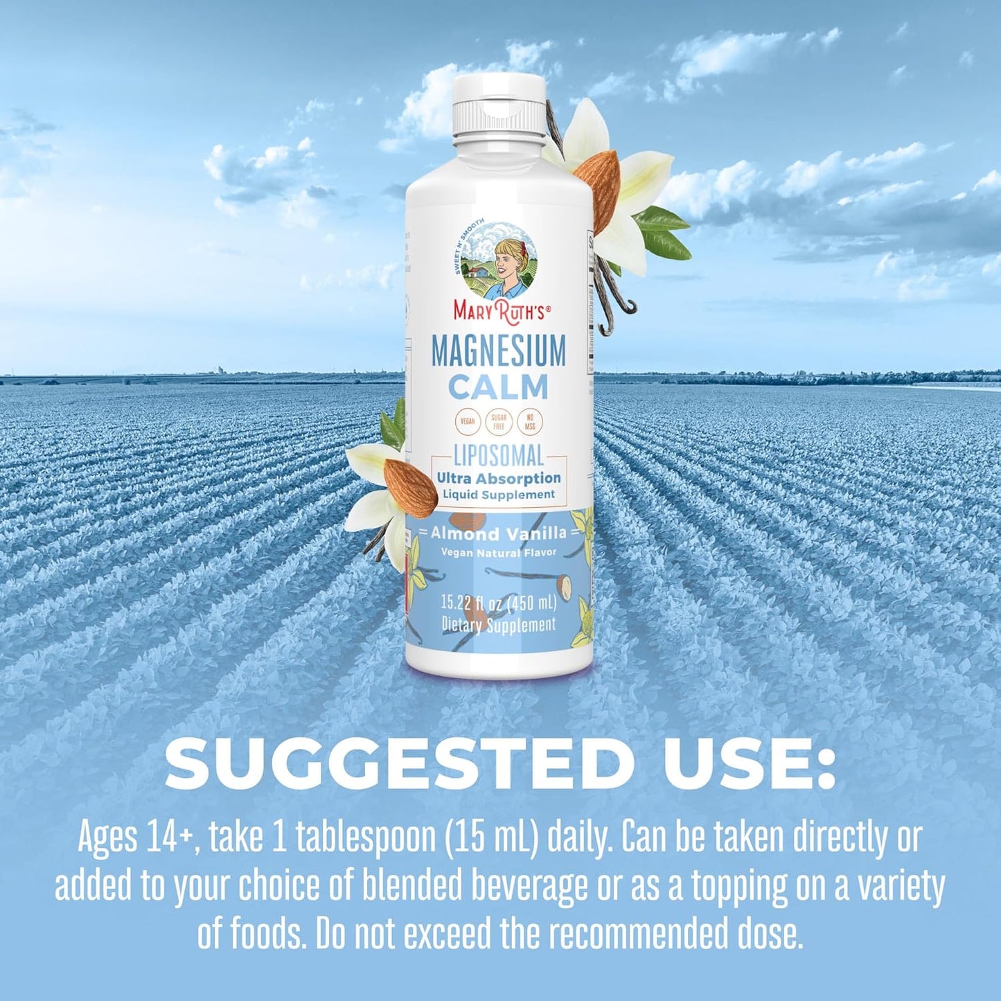 Vegan Reishi Liposomal & Magnesium Vitamins for Immunity & Wellness | Candied Pecan & Almond Vanilla | Clean Label Project Verified® | Non-GMO & Gluten-Free