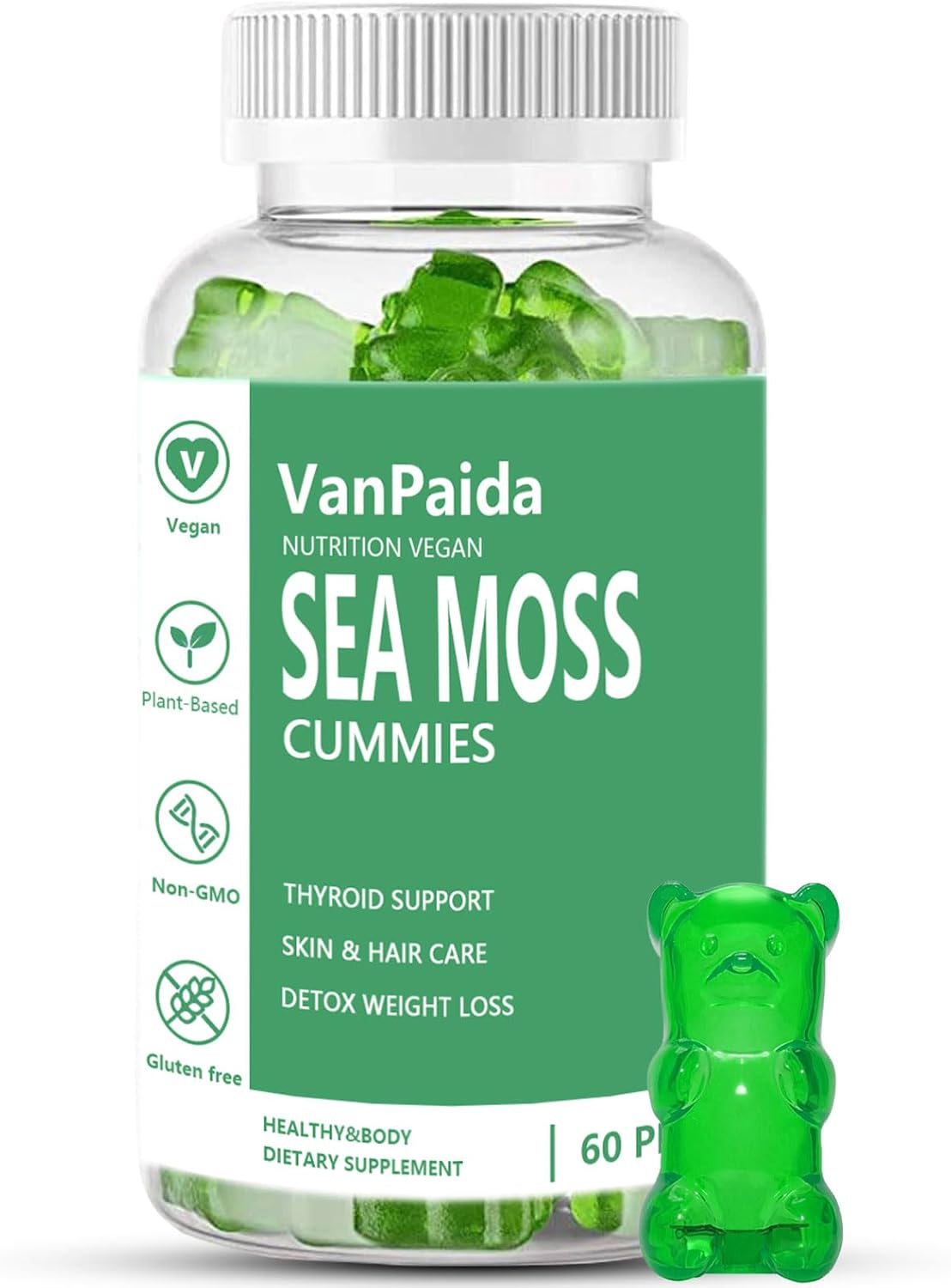 Vegan Sea Moss Gummies with Bladderwrack & Burdock Root for Immune & Joint Support - BoostGo Australia