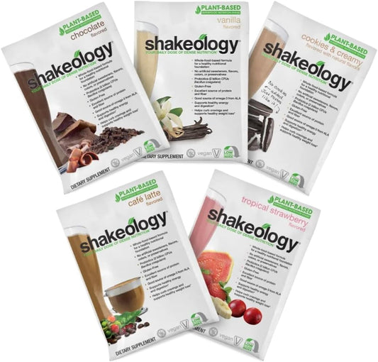 Vegan Shakeology Sampler Pack: Gluten-Free Superfood Protein Shake with Probiotics, Adaptogens, Vitamins, and 16g Plant Protein per Serving