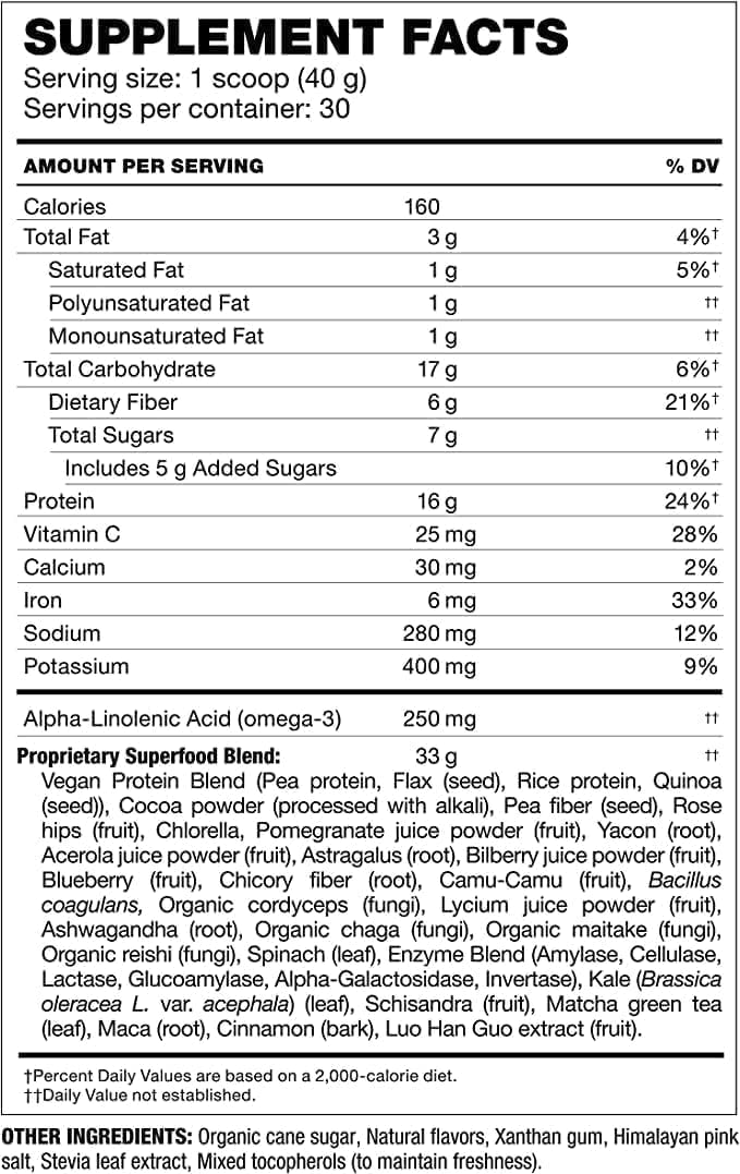 Vegan Shakeology Sampler Pack: Gluten-Free Superfood Protein Shake with Probiotics, Adaptogens, Vitamins, and 16g Plant Protein per Serving