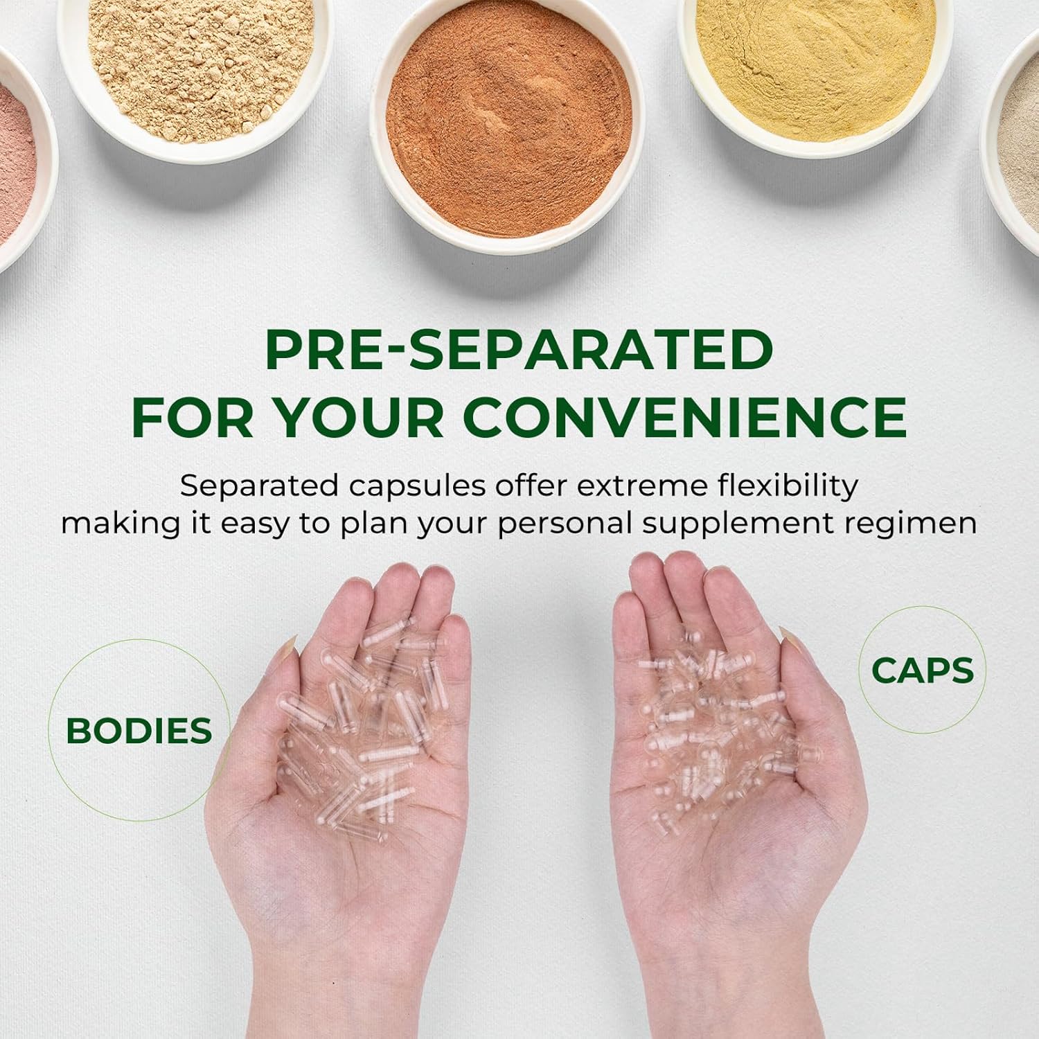 Vegan Size 0 Empty Capsules Filling Kit - 1,000 Caps + 1,000 Bodies, Plant Based, Gluten Free, Non-GMO, Halal Certified Supplement Making Kit for DIY Vegetarians