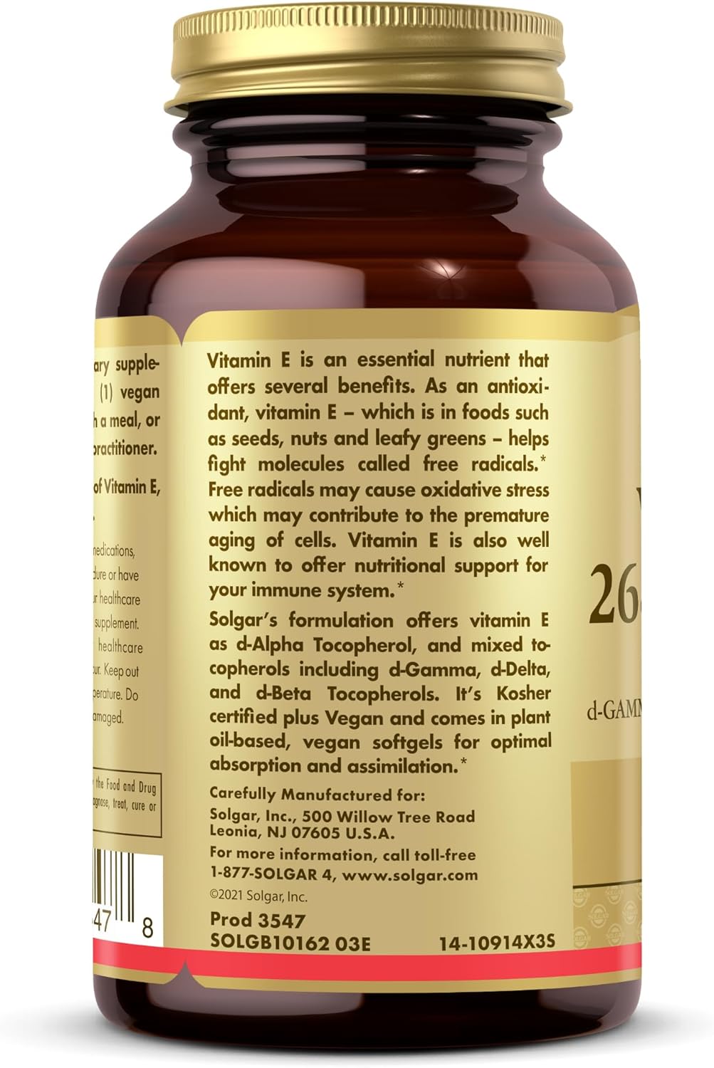 Vegan Softgels with 268 mg Vitamin E, 400 IU - Non-GMO, Gluten Free - 100 Servings - Naturally Sourced